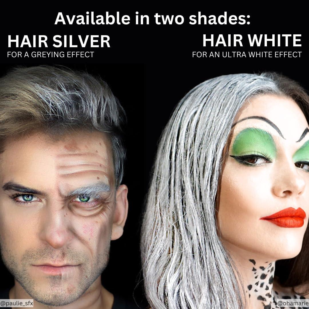 Tinte de Cabello Blanco Lavable Mehron 133 ml - Profesional