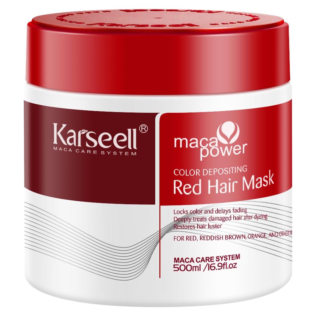 Acondicionador Depositorio de Color Karseell 500ml Rojo Hidratante