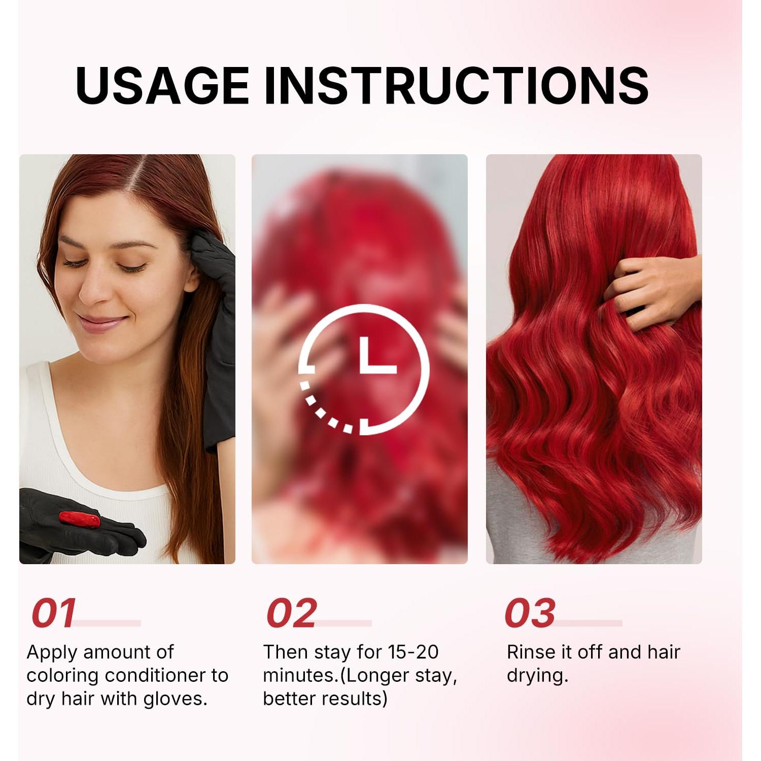 Acondicionador Depositorio de Color Karseell 500ml Rojo Hidratante