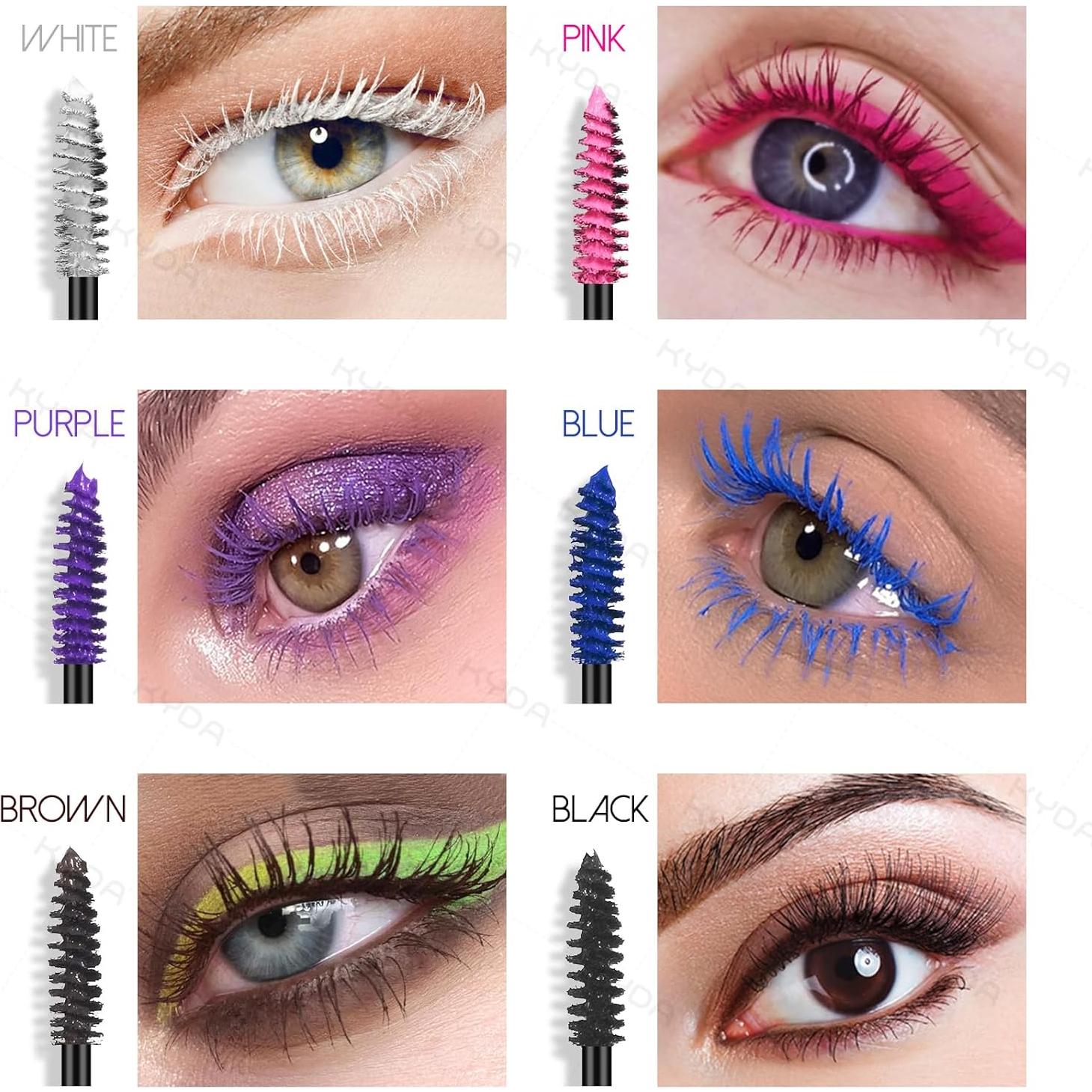 Conjunto de 6 Máscaras de Pestañas Ownest, Resistente al Agua