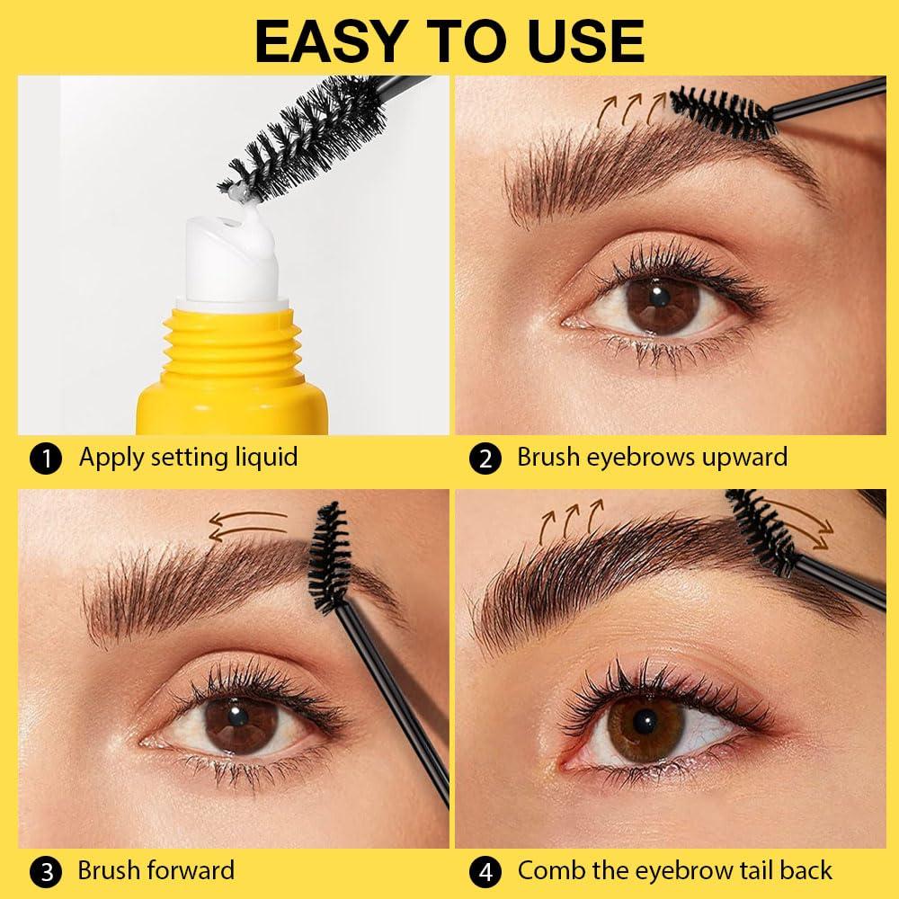 Gel de Laminado de Cejas Transparente Bingbrush 2 Pcs - Impermeable