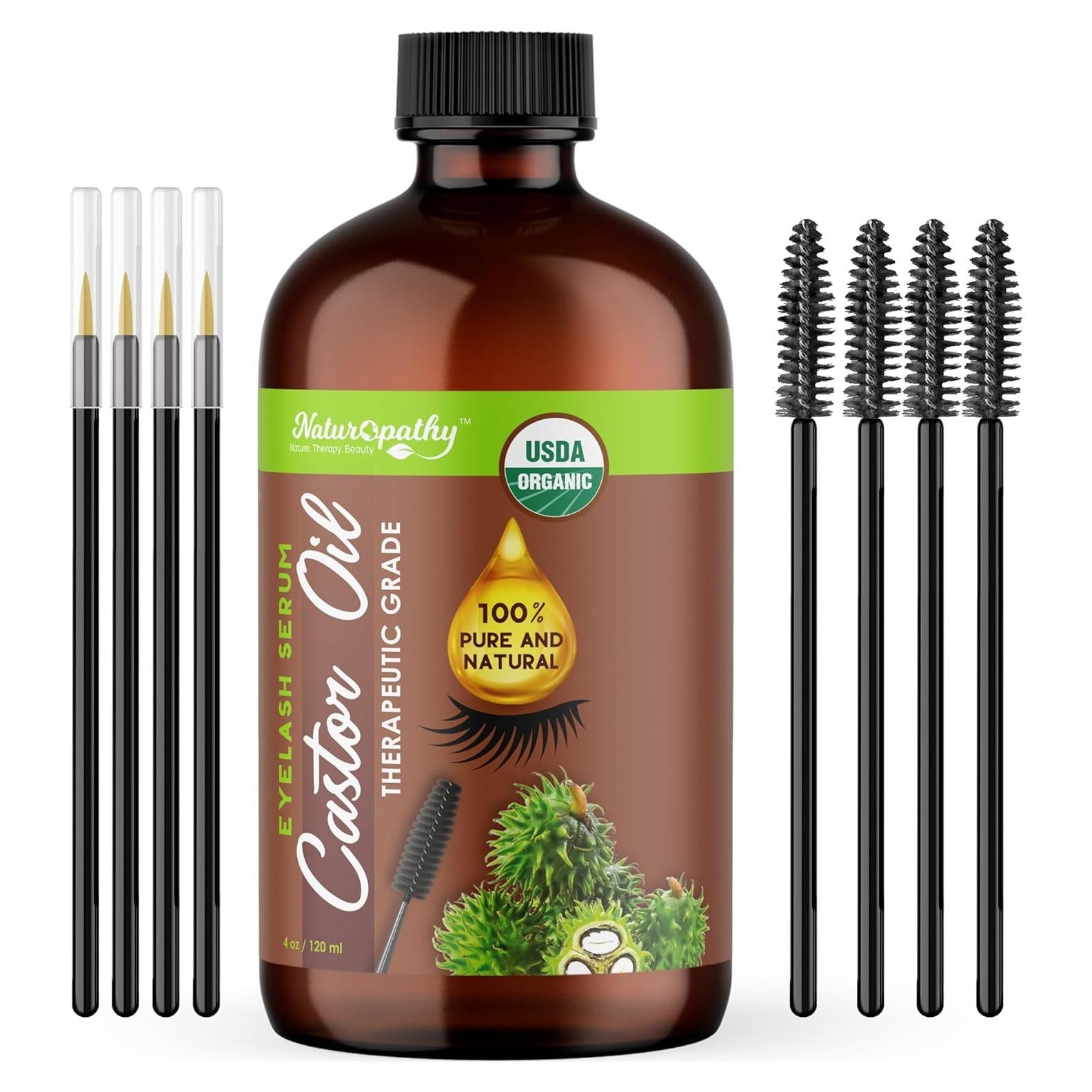 Aceite de Ricino Orgánico Naturopathy 118ml 100% Puro Prensado en Frío