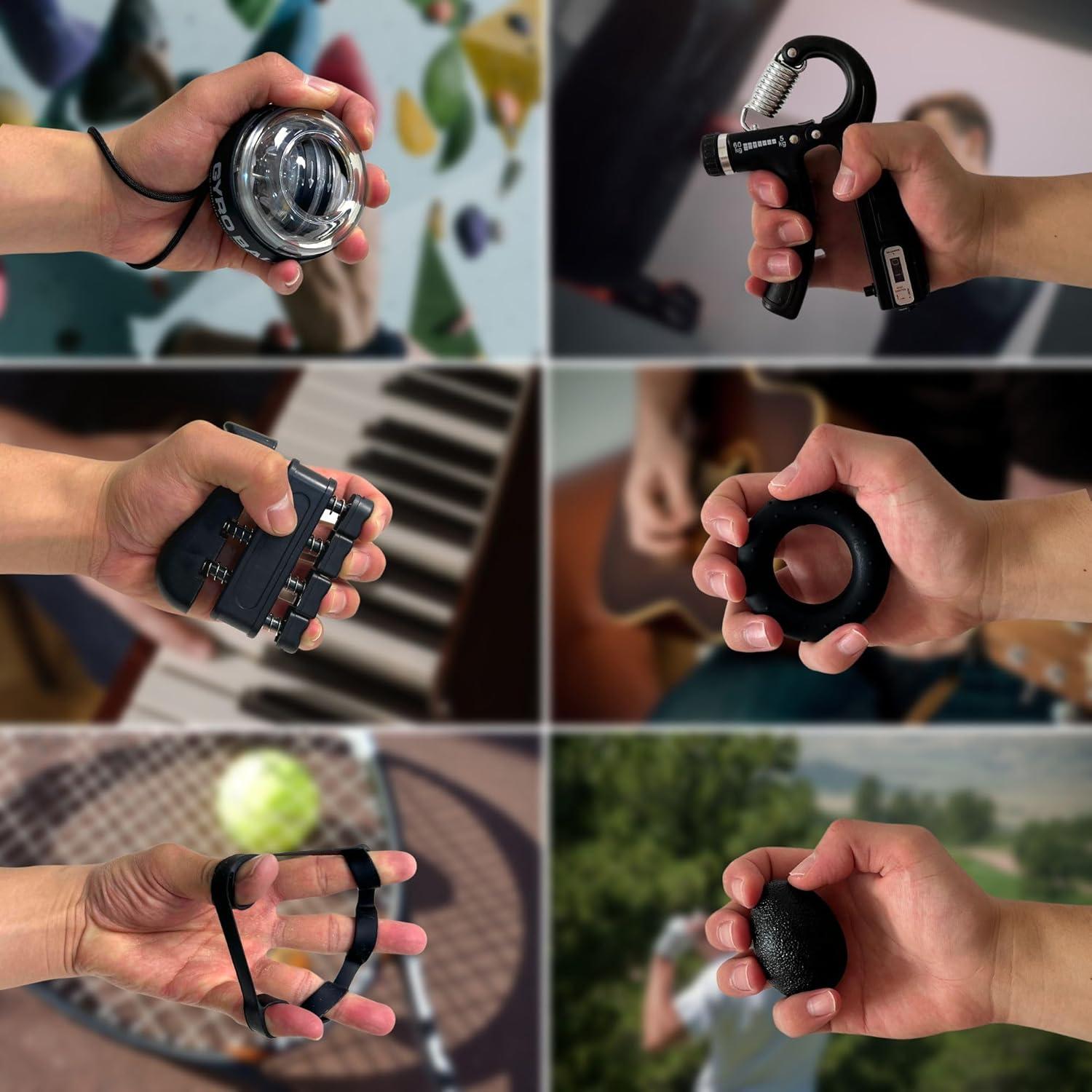 Kit de Entrenamiento de Fuerza de Agarre Qishangnana 8 Piezas