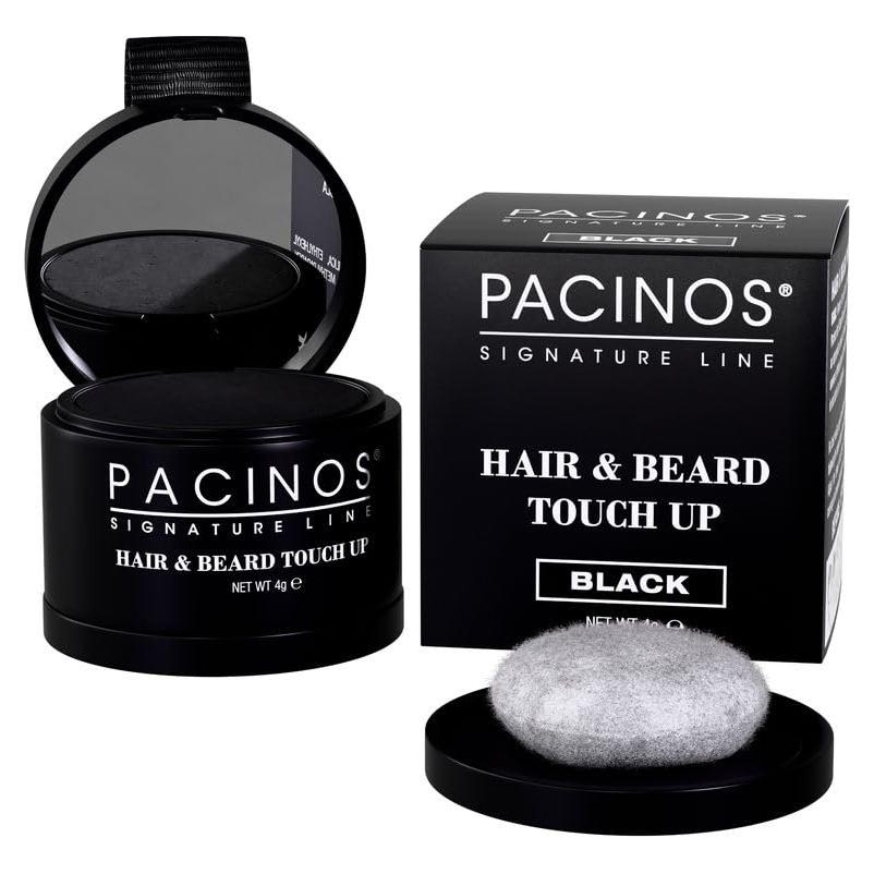 Toque Instantáneo para Cabello y Barba Pacinos - Negro - Compacto y Resistente al Sudor