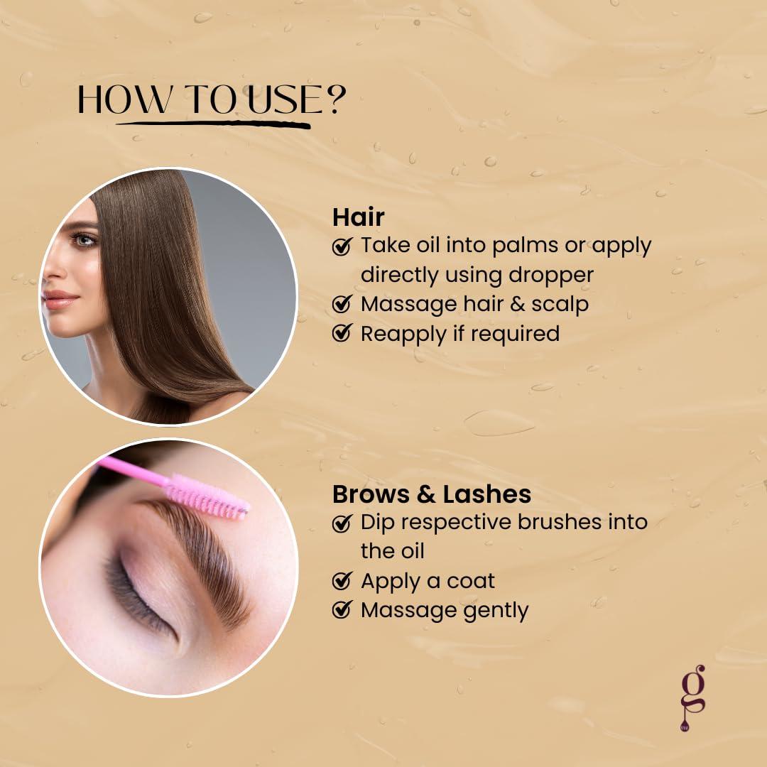 Aceite de Ricino Orgánico 60ml Glamorous Wow - Crecimiento Pestañas y Cejas