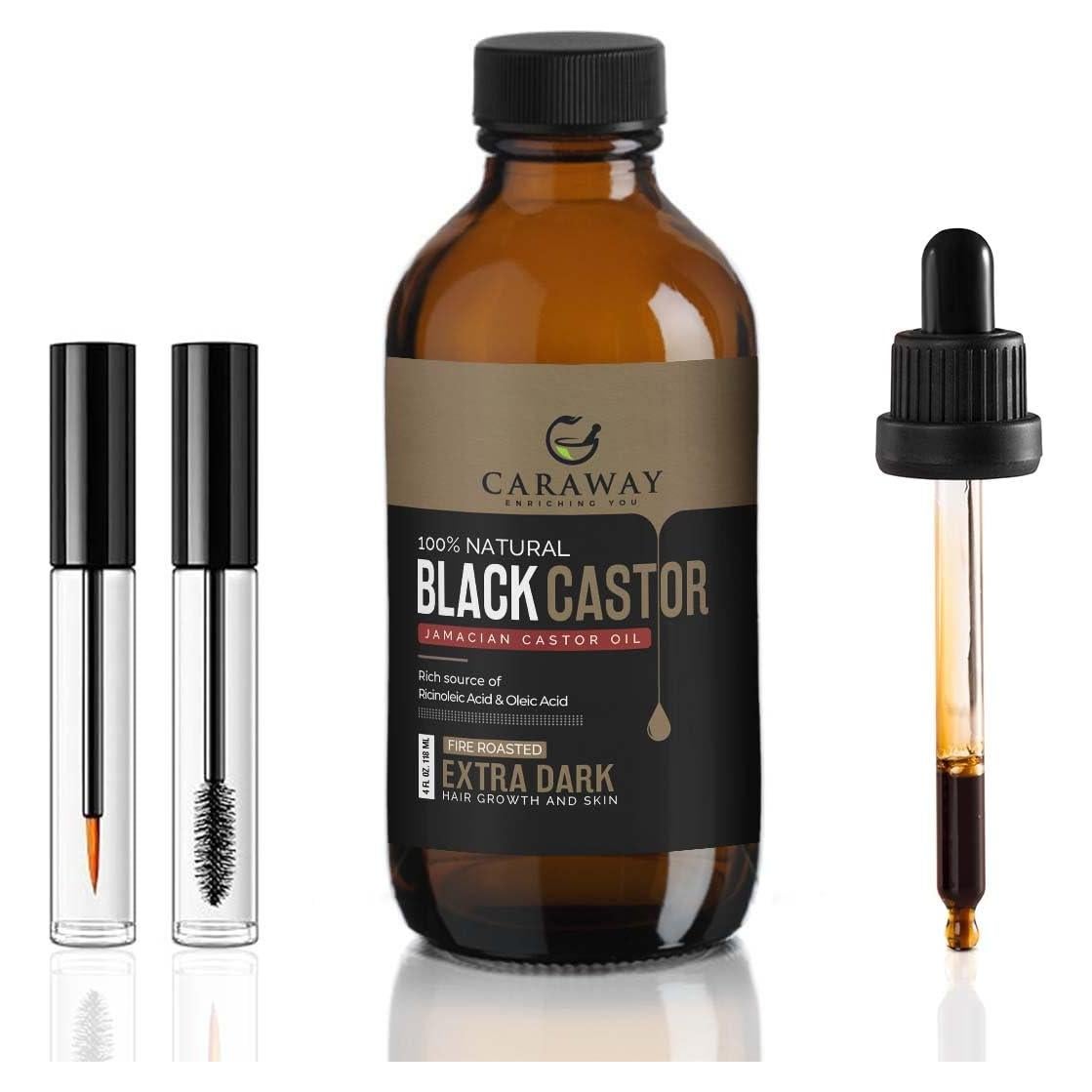 Aceite de Ricino Negro Jamaicano Caraway 118ml + Kit de Máscara