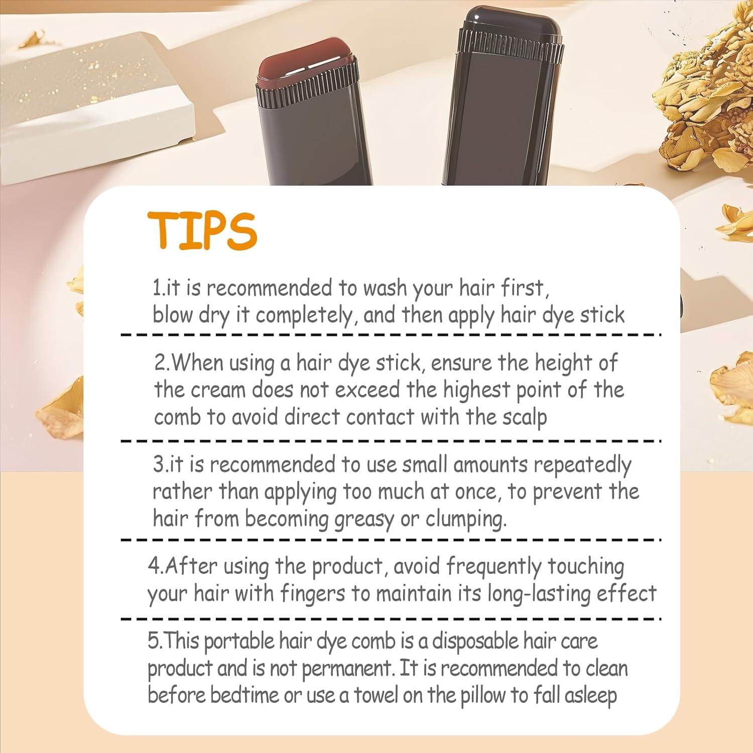 Peine Tinte Cabello Negro Eudivine 2PCS Portátil a Prueba de Agua