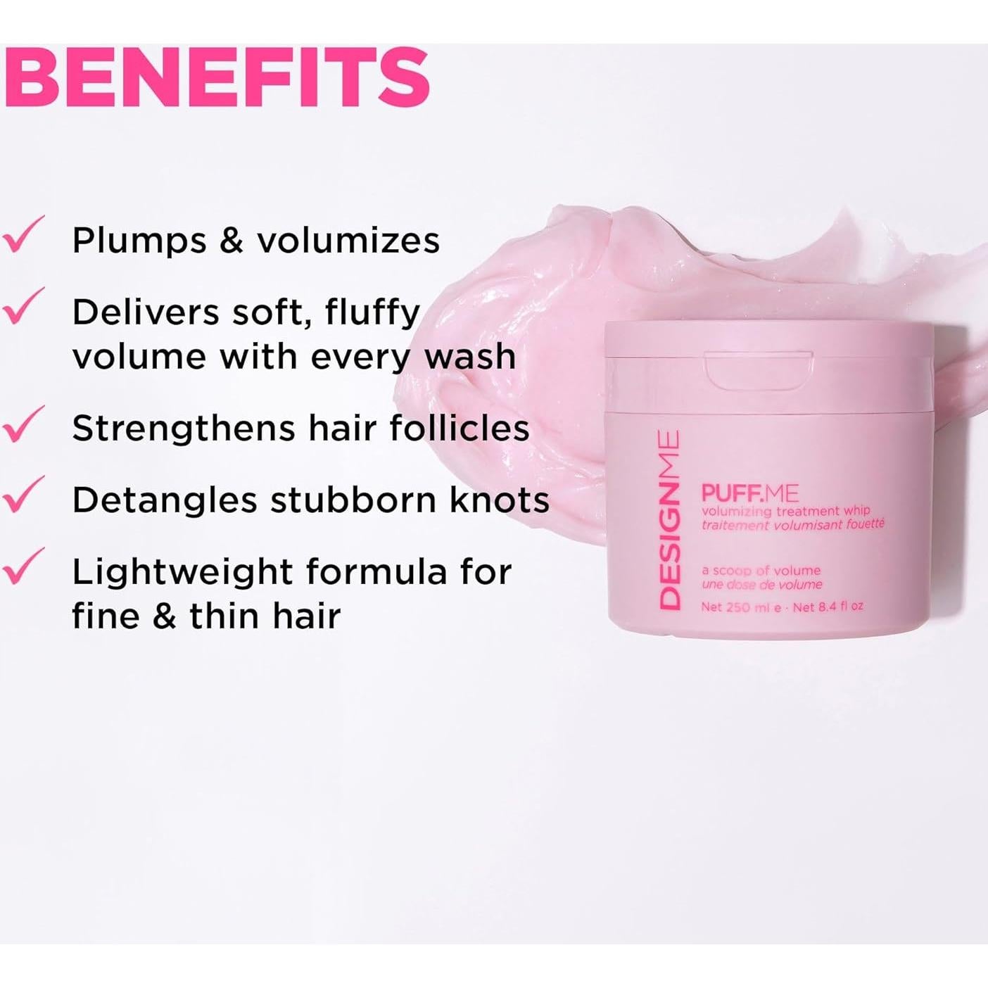 Design.Me PUFF.ME Whip Tratamiento Voluminizador 370g