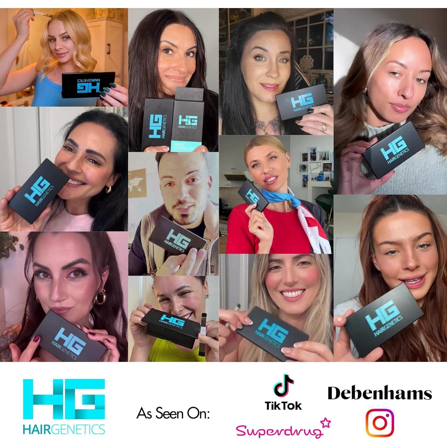 Cubierta de Raíces Hair Genetics Marrón Oscuro - Retoque Canas