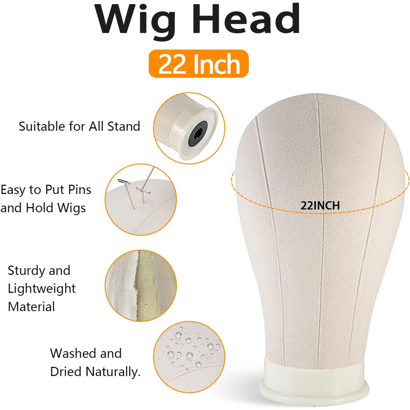 Soporte para Pelucas con Cabeza de Maniquí y Abrazadera