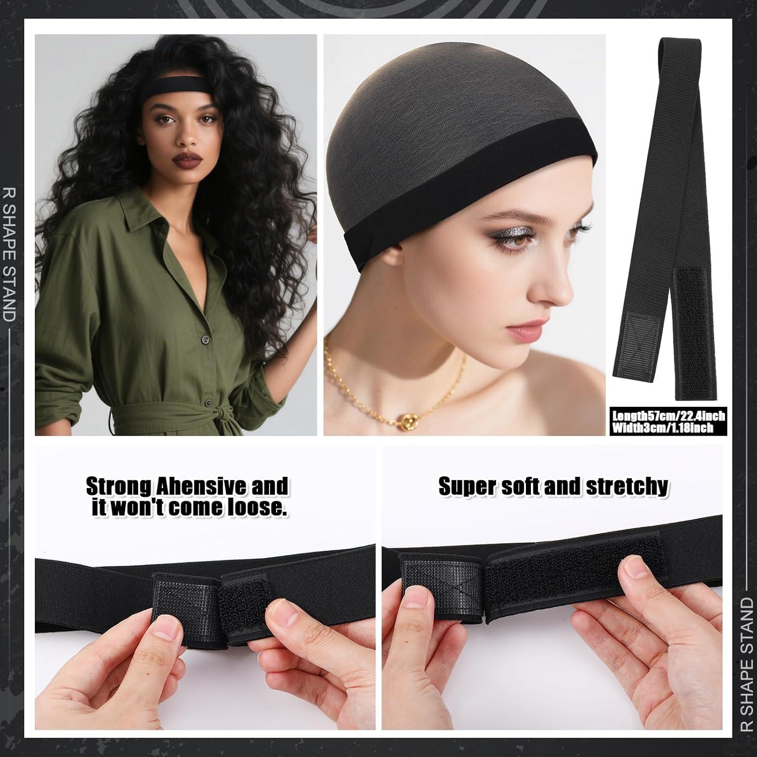 Juego de Soportes y Cepillos para Peluca ZH0441 - 2 Soportes y 5 Peines