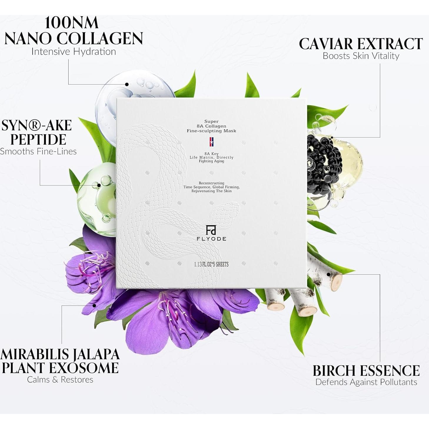 Mascarilla Facial Syn-Ake 2-en-1 Colágeno Coreana 5 Sets