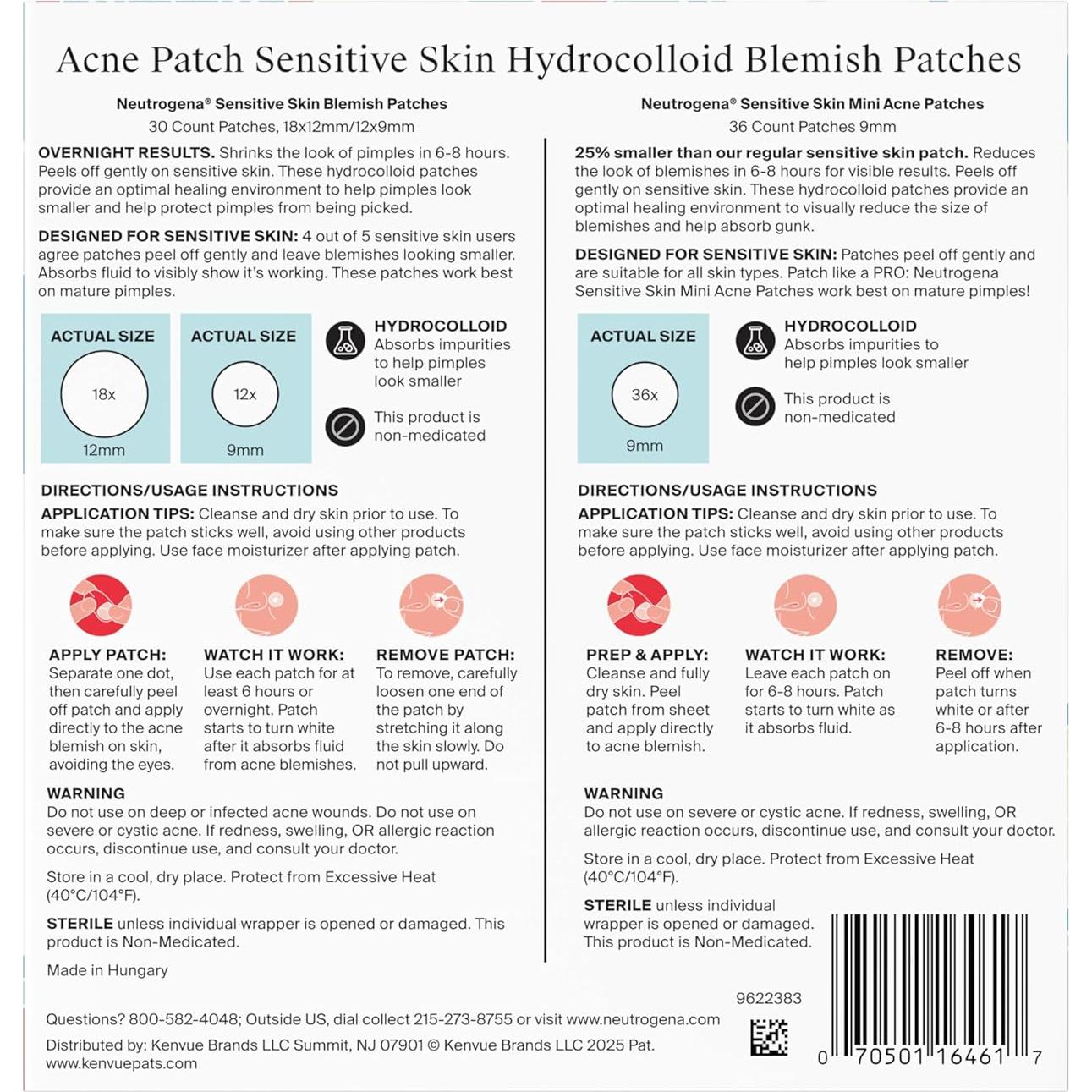 Parche para Acné Neutrogena Flawless Fix Duo 66 Unidades