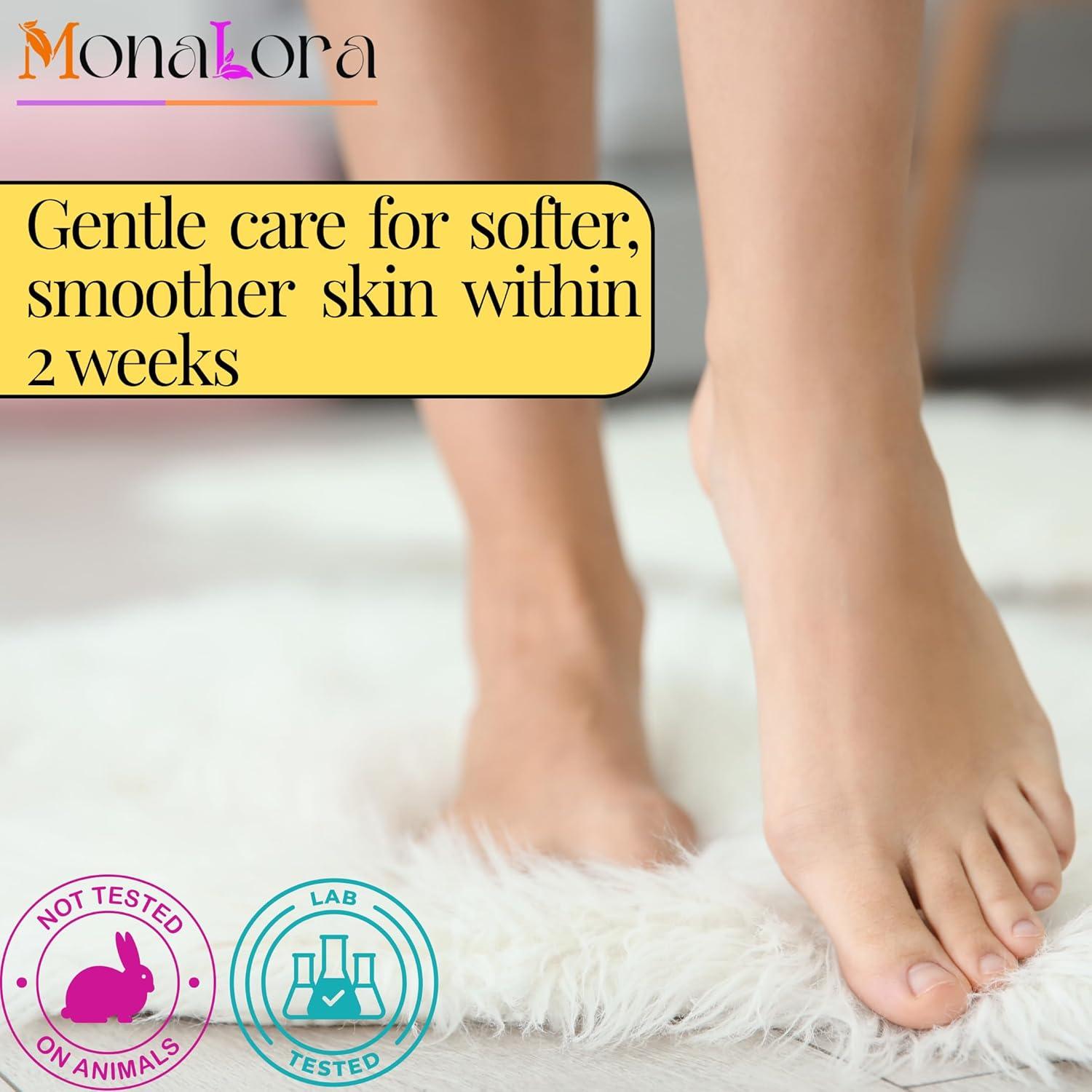 Mascarilla Exfoliante para Pies MonaLora - 2 Paquetes Aroma Lavanda