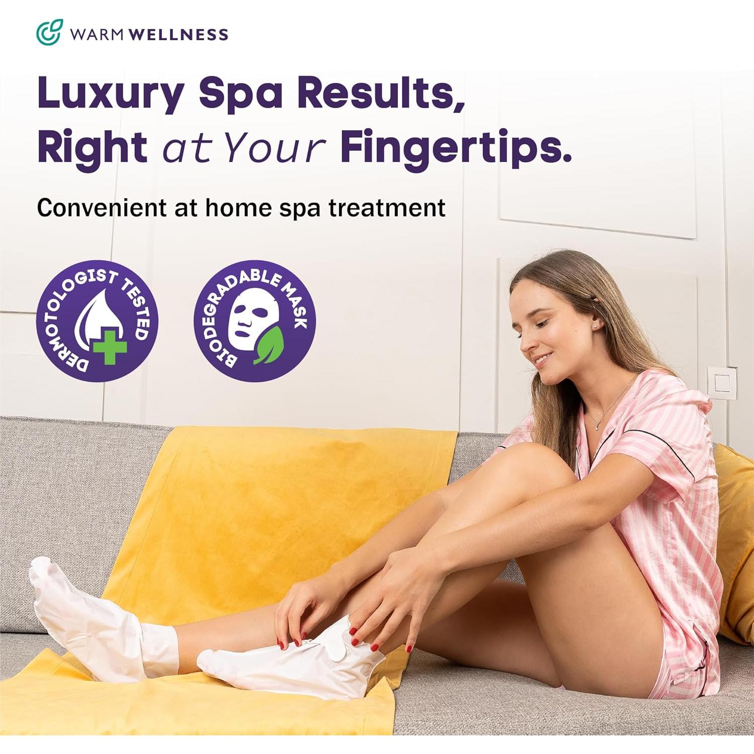 Mascarilla Exfoliante para Pies WARMWELLNESS - Lavanda 2 Pares