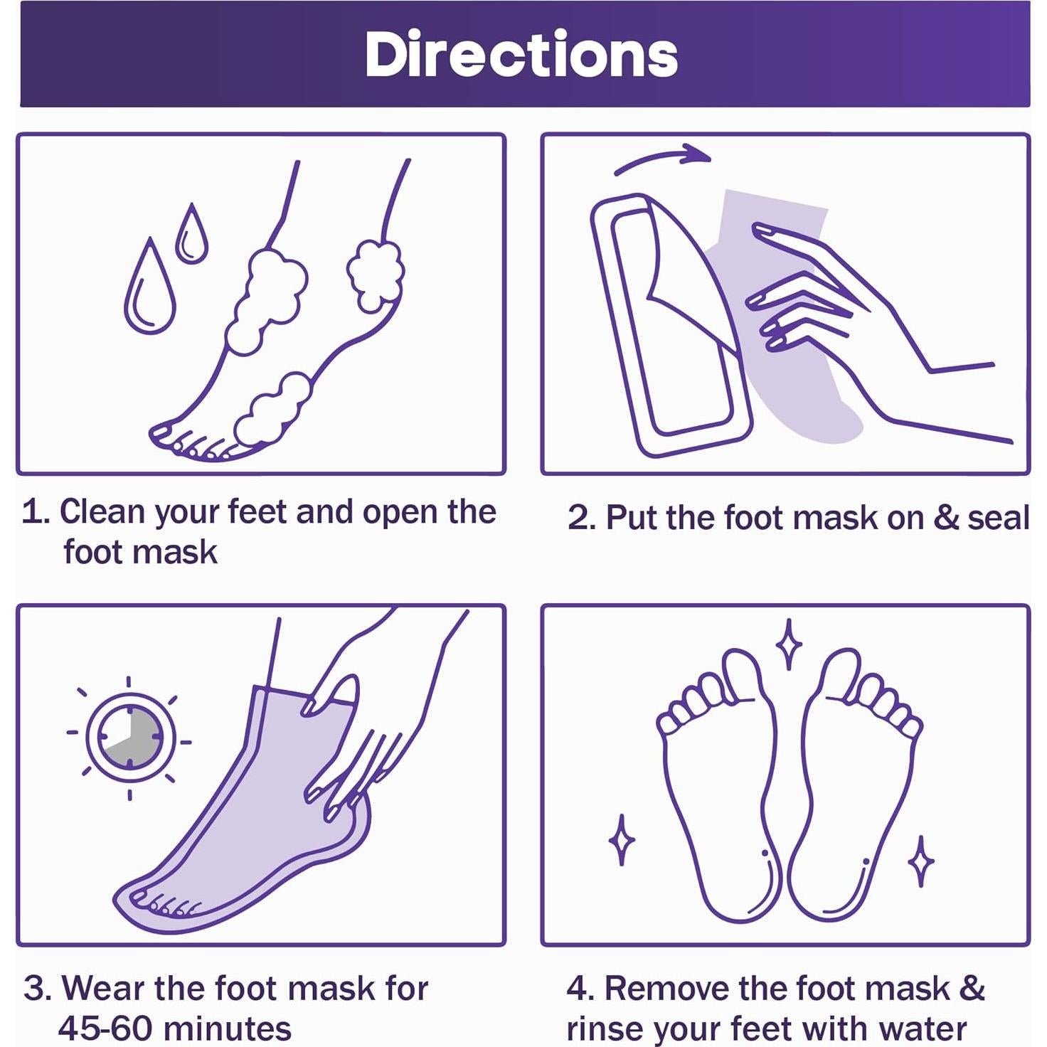 Mascarilla Exfoliante para Pies WARMWELLNESS - Lavanda 2 Pares