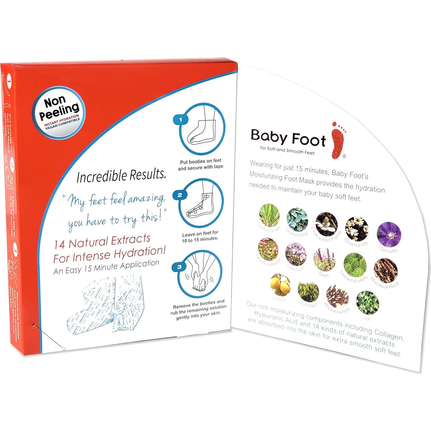 Máscara Hidratante Baby Foot - 15 Minutos para Pies Suaves