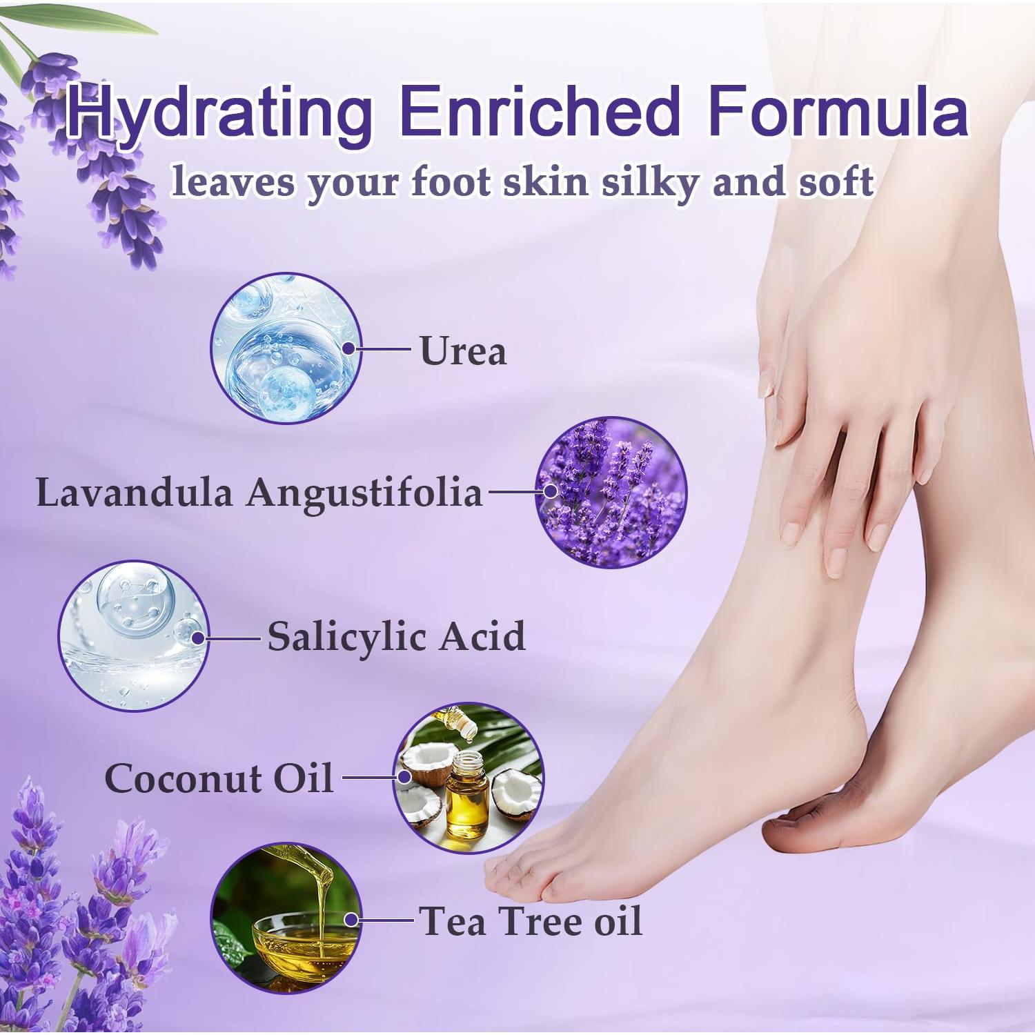 Mascarilla Exfoliante para Pies Genérico - 5 Paquetes con Urea y Lavanda