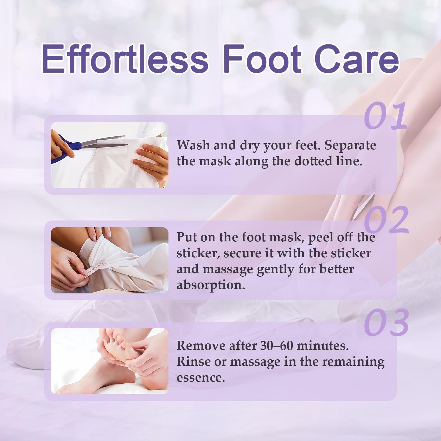 Mascarilla Exfoliante para Pies Genérico - 5 Paquetes con Urea y Lavanda