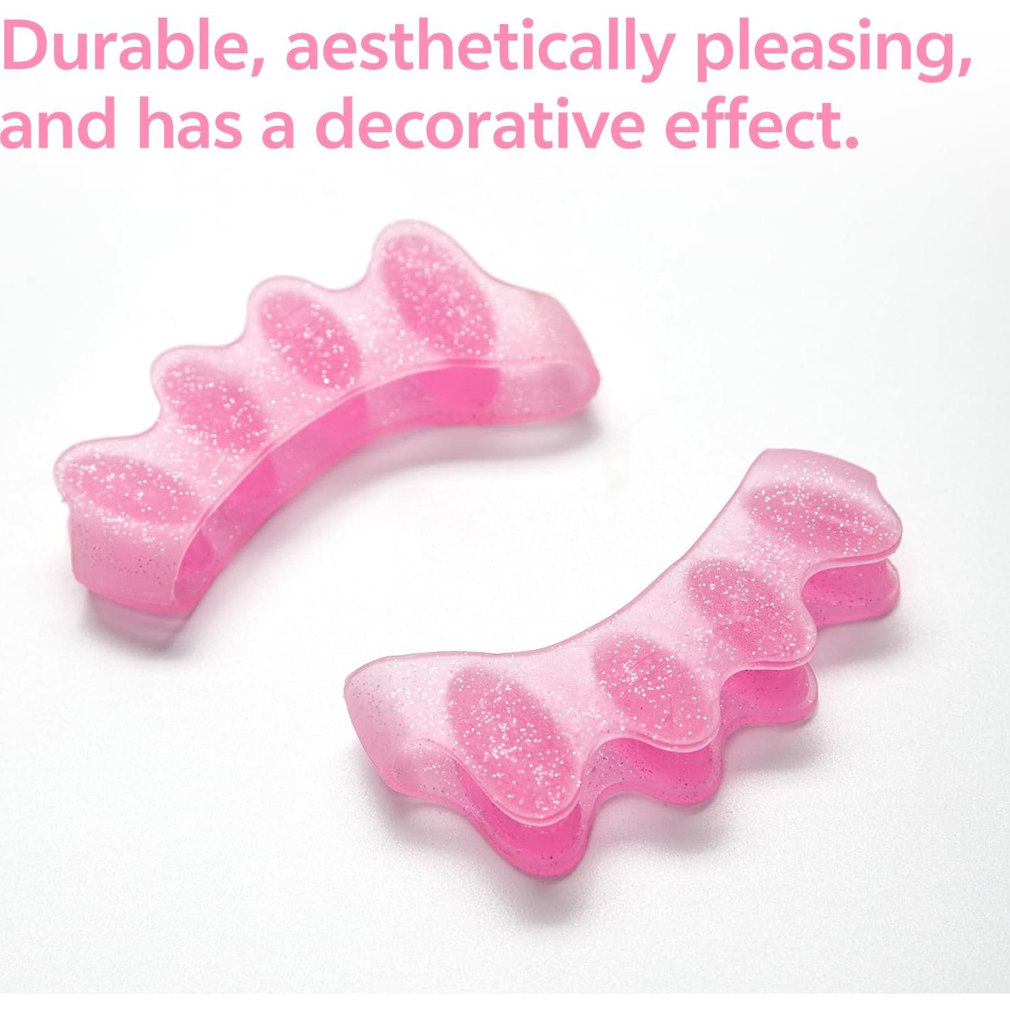 Separadores de Dedos de Gel KELANGSHAI - 2 Piezas Rosa