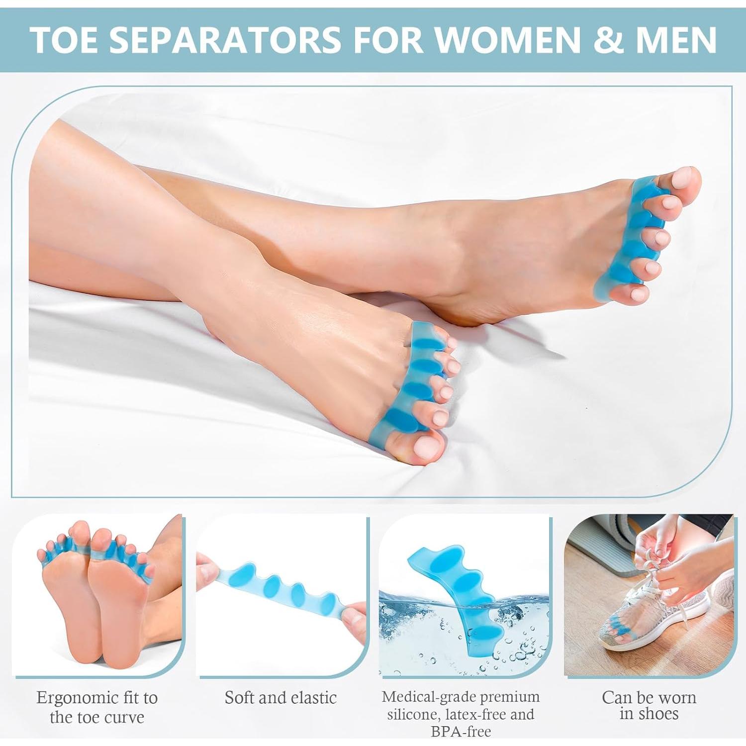 Separadores de Dedos de Silicona Sundpik - 2 Piezas Azul