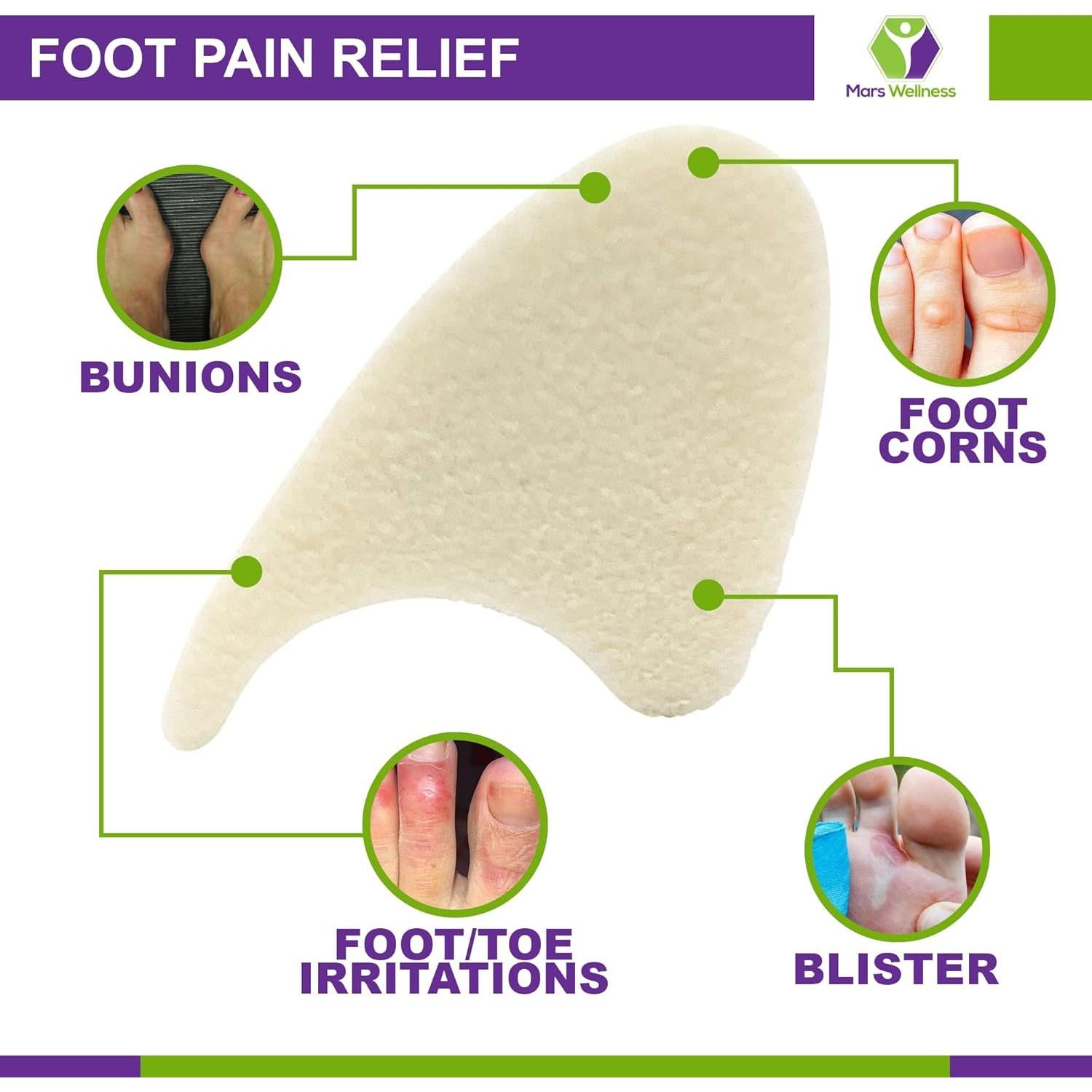 Separadores de Dedos de Espuma Completa Mars Wellness - 50 Almohadillas