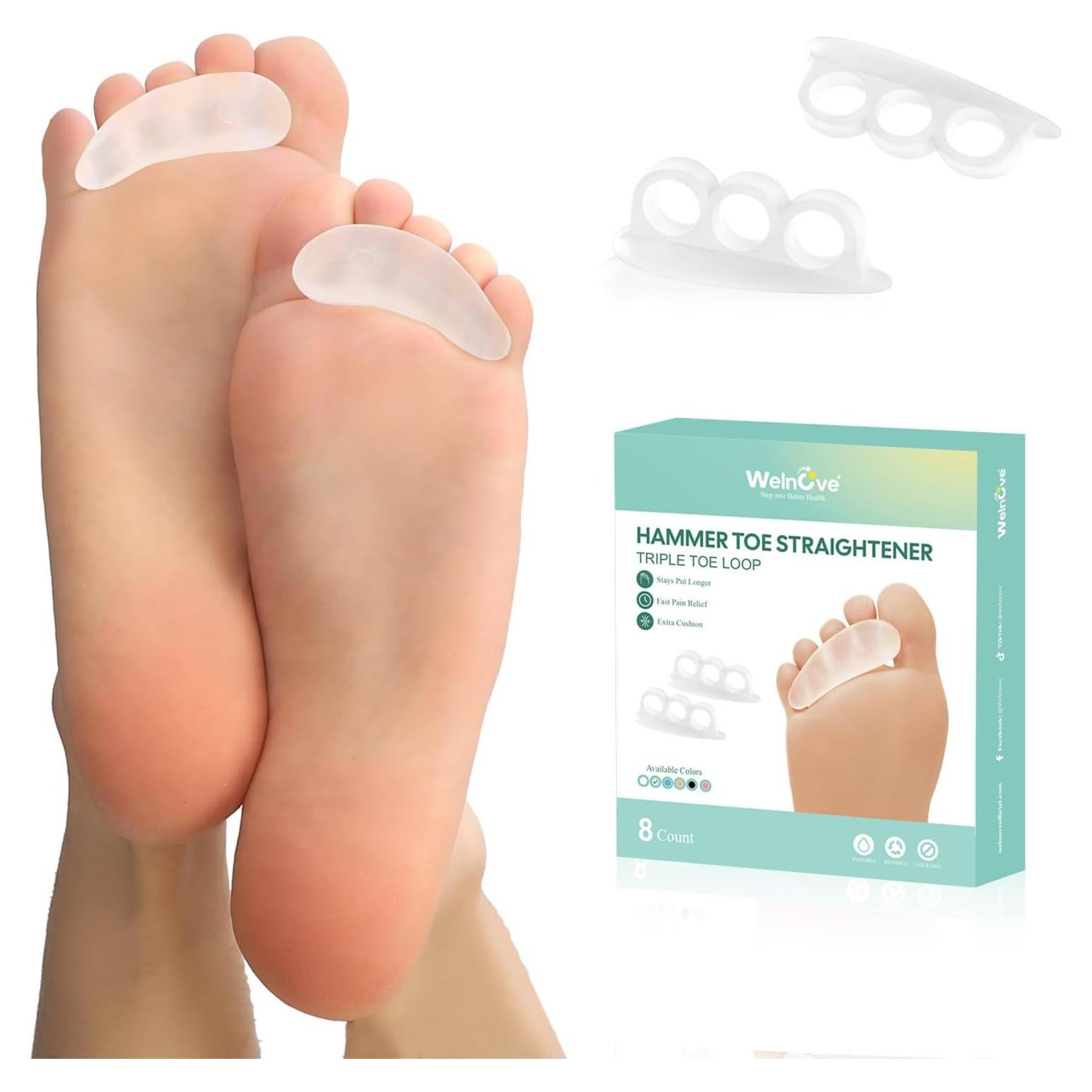 Corrector de Dedos en Martillo Welnove - 8 Piezas Gel Silicona