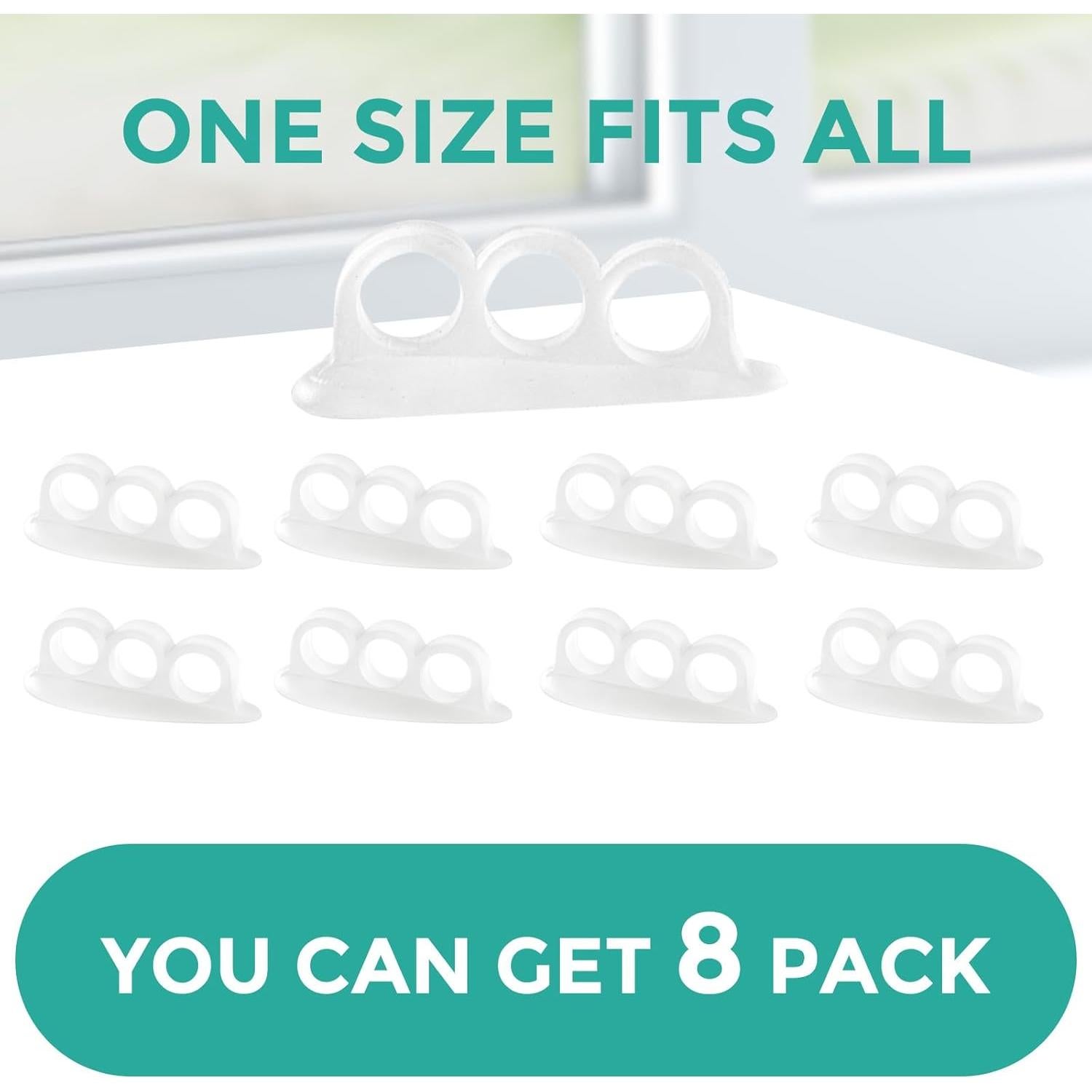 Corrector de Dedos en Martillo Welnove - 8 Piezas Gel Silicona