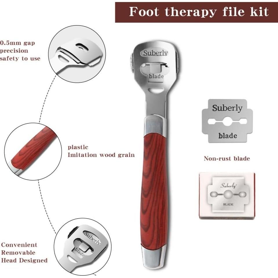 Juego de 2 Raspadores de Callos JRKOETY con 20 Cuchillas