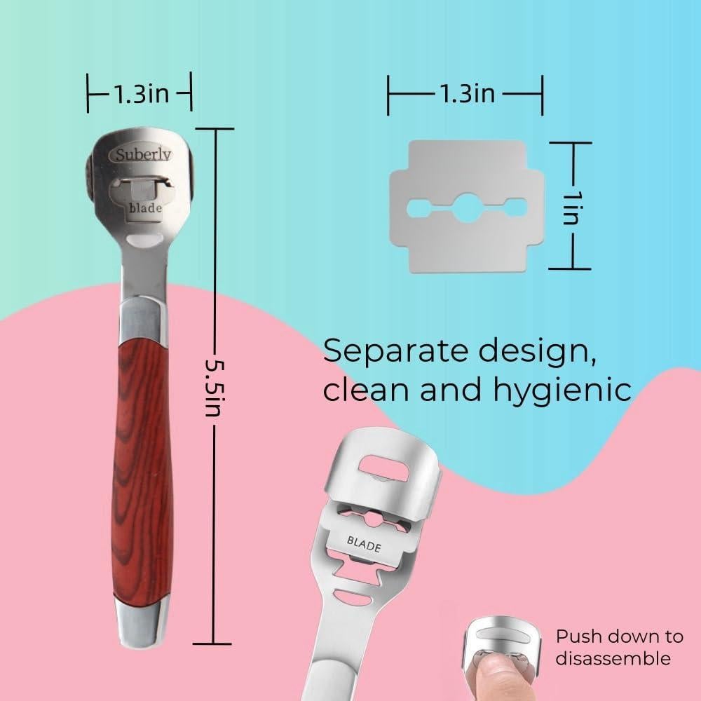Juego de 2 Raspadores de Callos JRKOETY con 20 Cuchillas