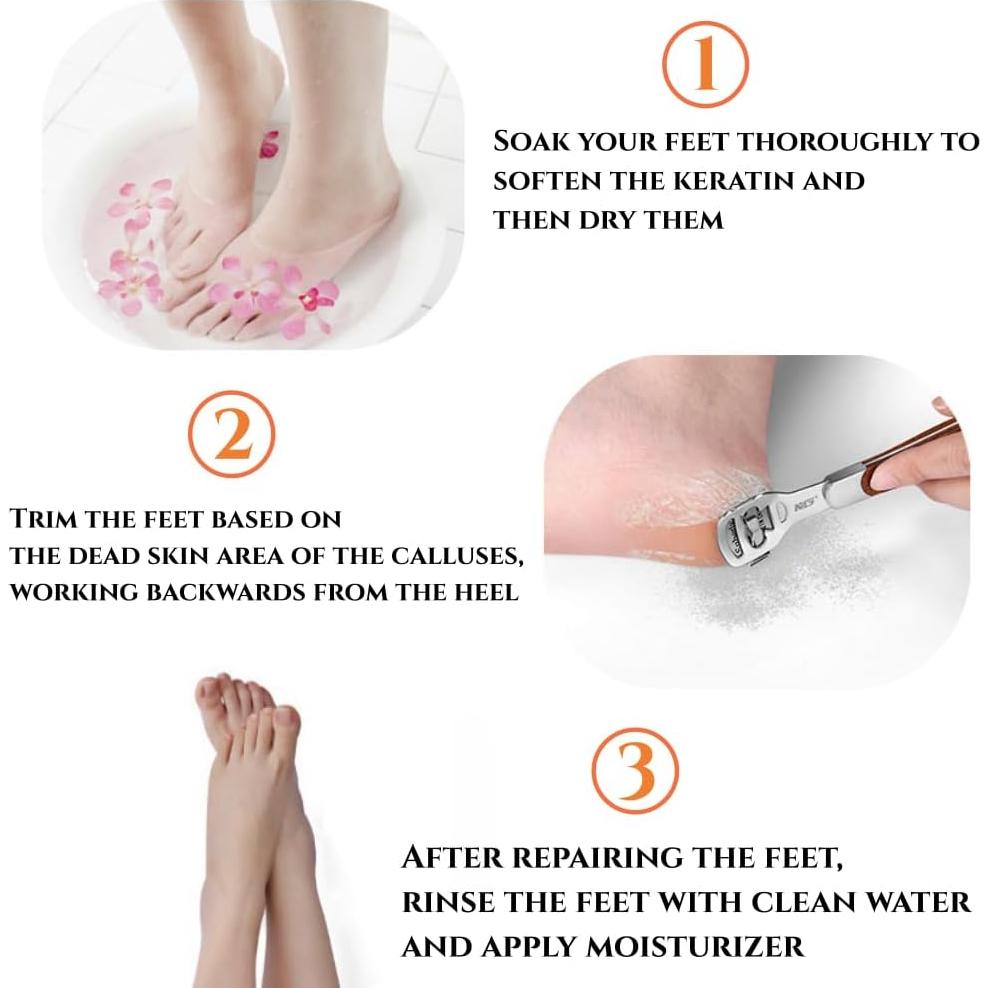 Juego de 2 Raspadores de Callos JRKOETY con 20 Cuchillas