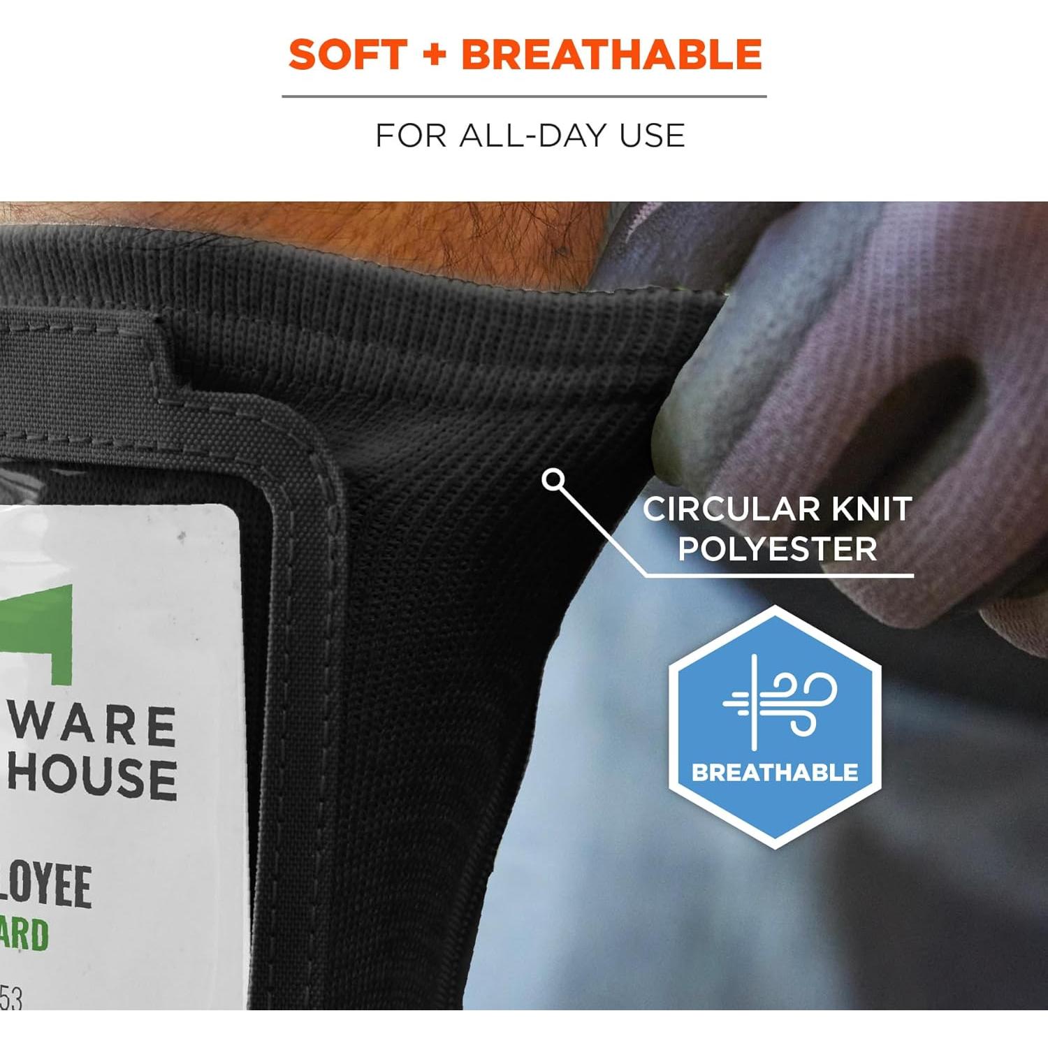 Soporte de identificación de muñeca Ergodyne Squids 3388 negro