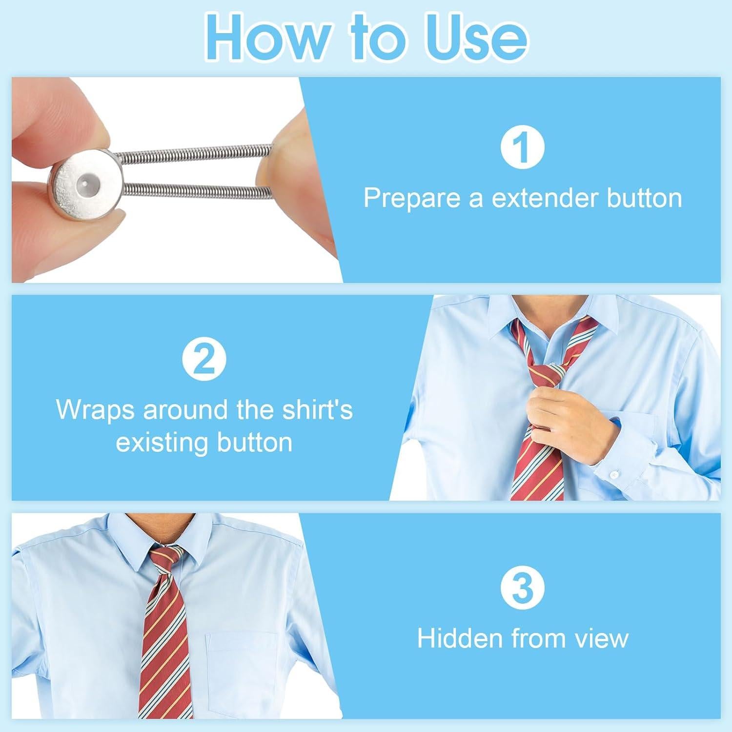 Extensores de Cuello para Camisas de Hombre PEASUG - 16 Pcs