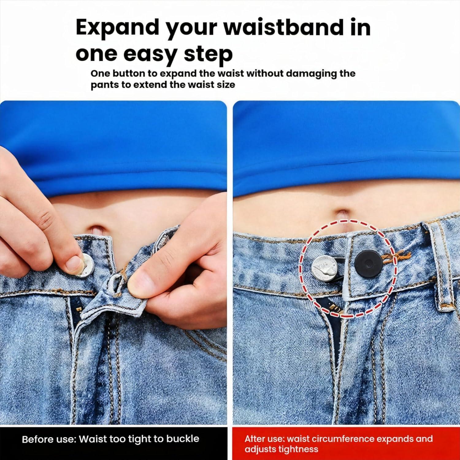 Extensores de Cintura para Pantalones JANCAN 14 PCS Ajustables