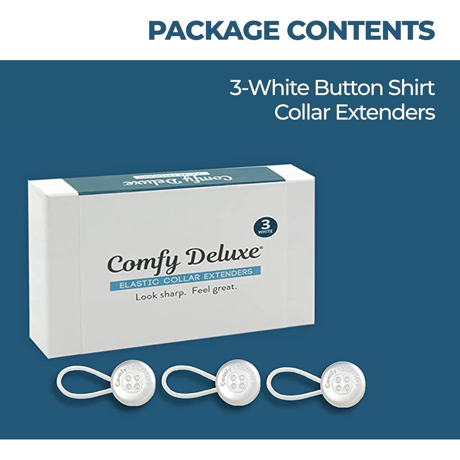 Extensores de Cuello Comfy Clothiers 3-Pack - Suave y Elástico