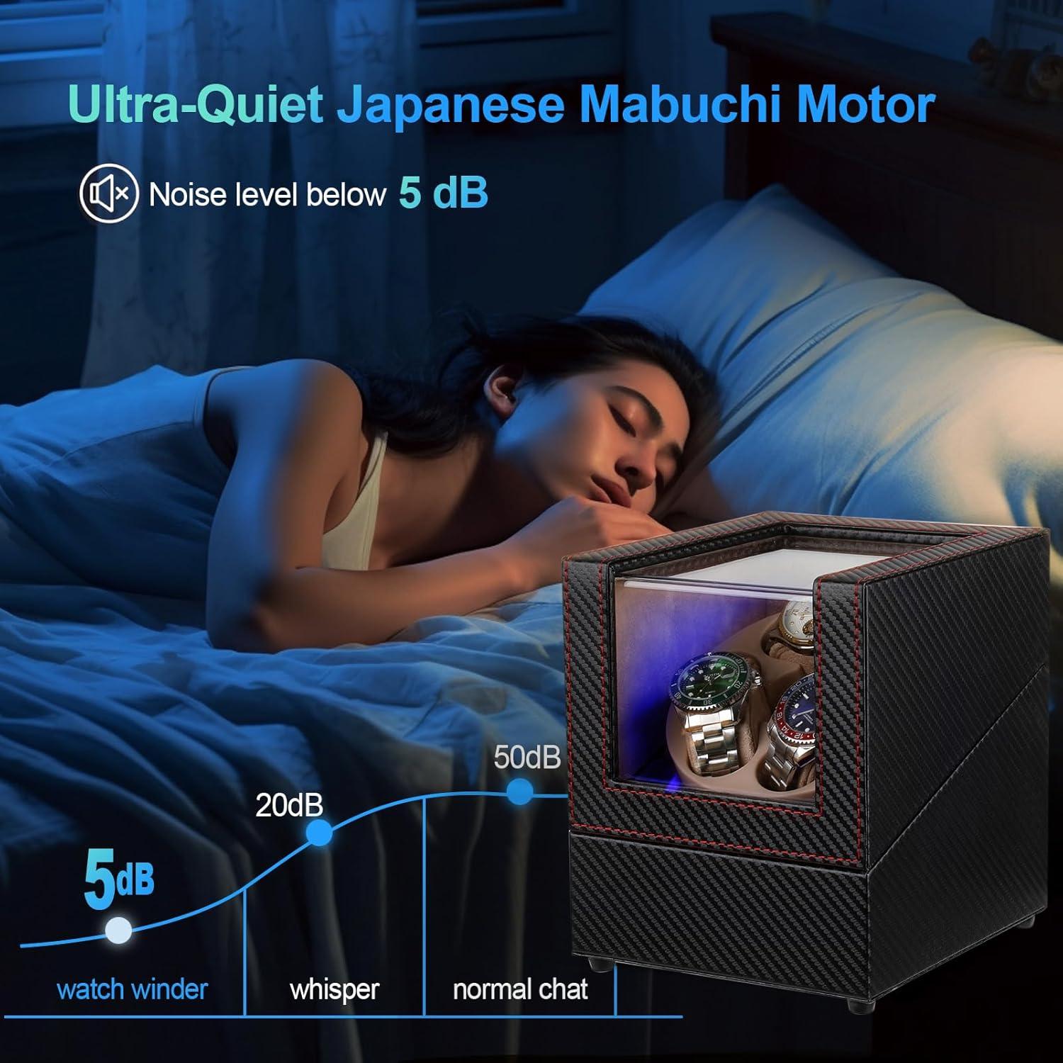 Reloj Winder Automático J&T Technology para 3 Relojes con Luz LED