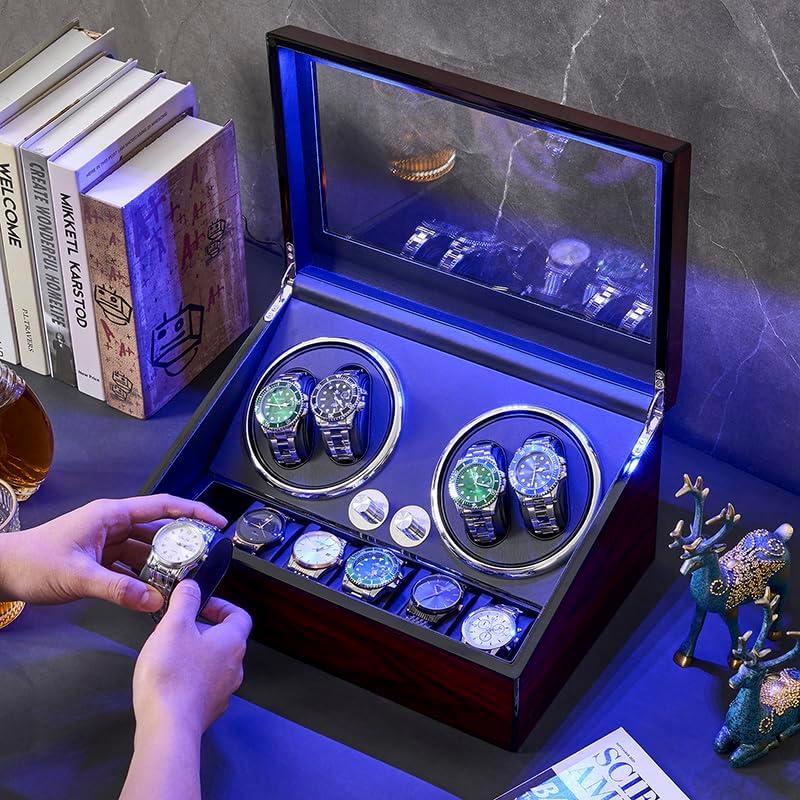 Reloj Winder ANWBROAD 4+6 Automático Silencioso LED