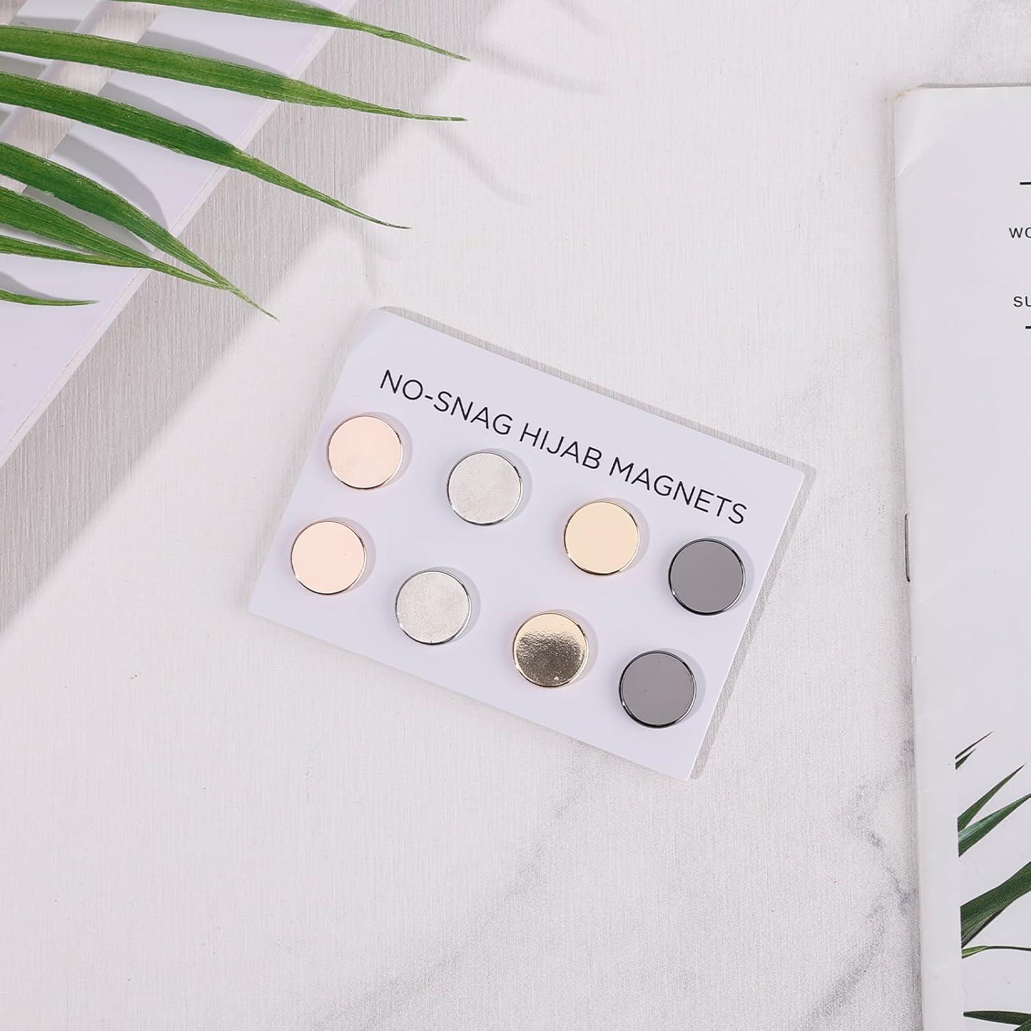 8 Pines Magnéticos para Hijab - Cierre Sin Agujas - 1.4 cm