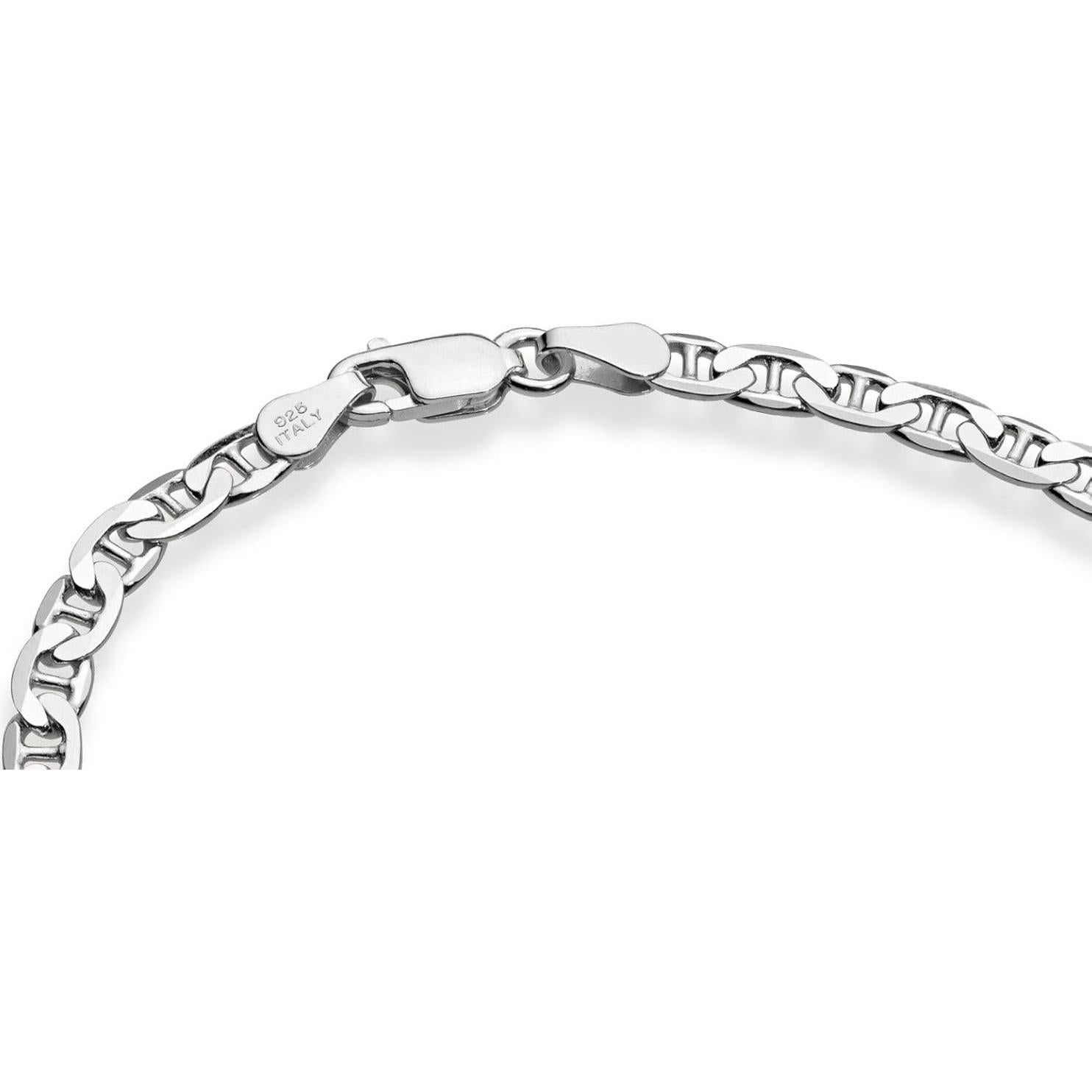 Pulsera de Tobillo Miabella 925 Plata de Ley 4mm Hecha en Italia