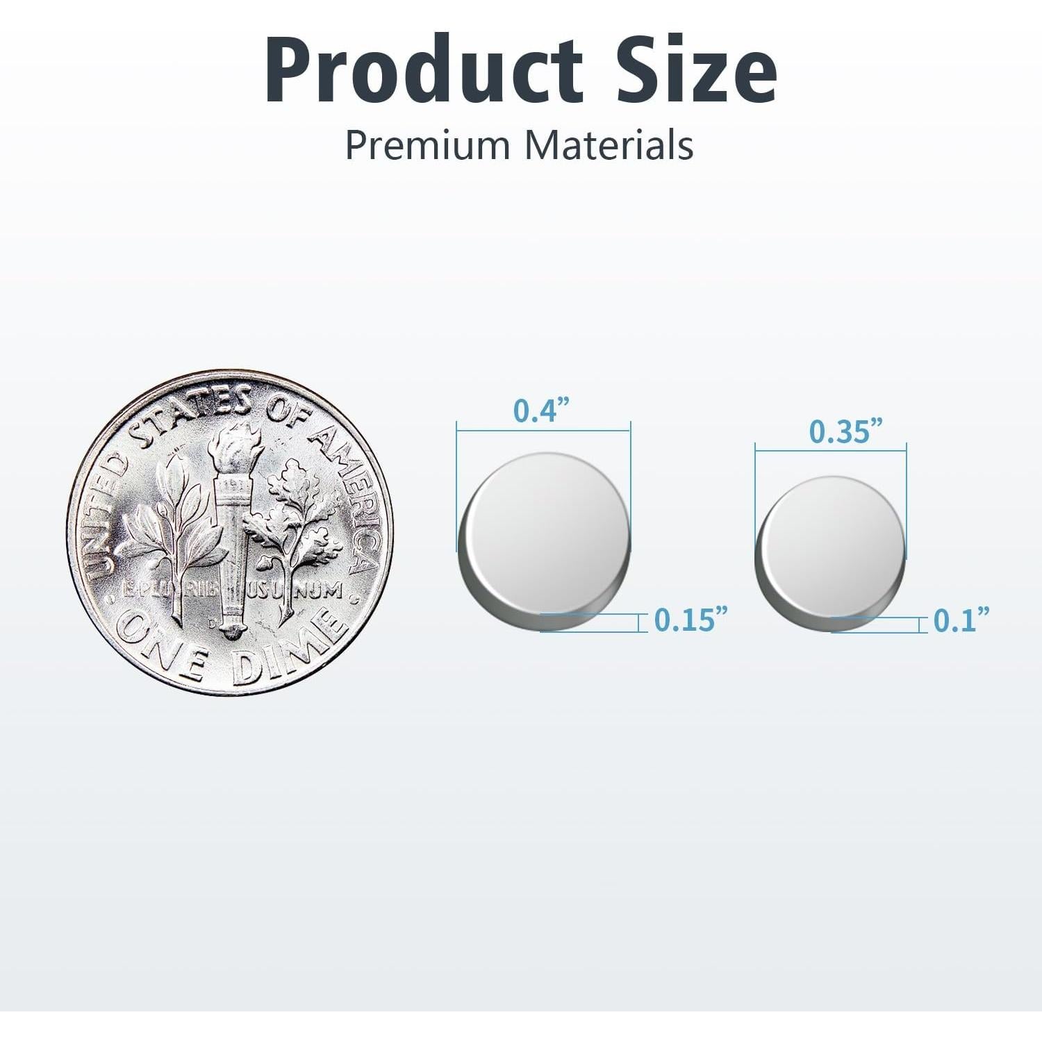 Imanes para Camisas de Vestir ThreeLeaves - 30 Pcs Neodimio