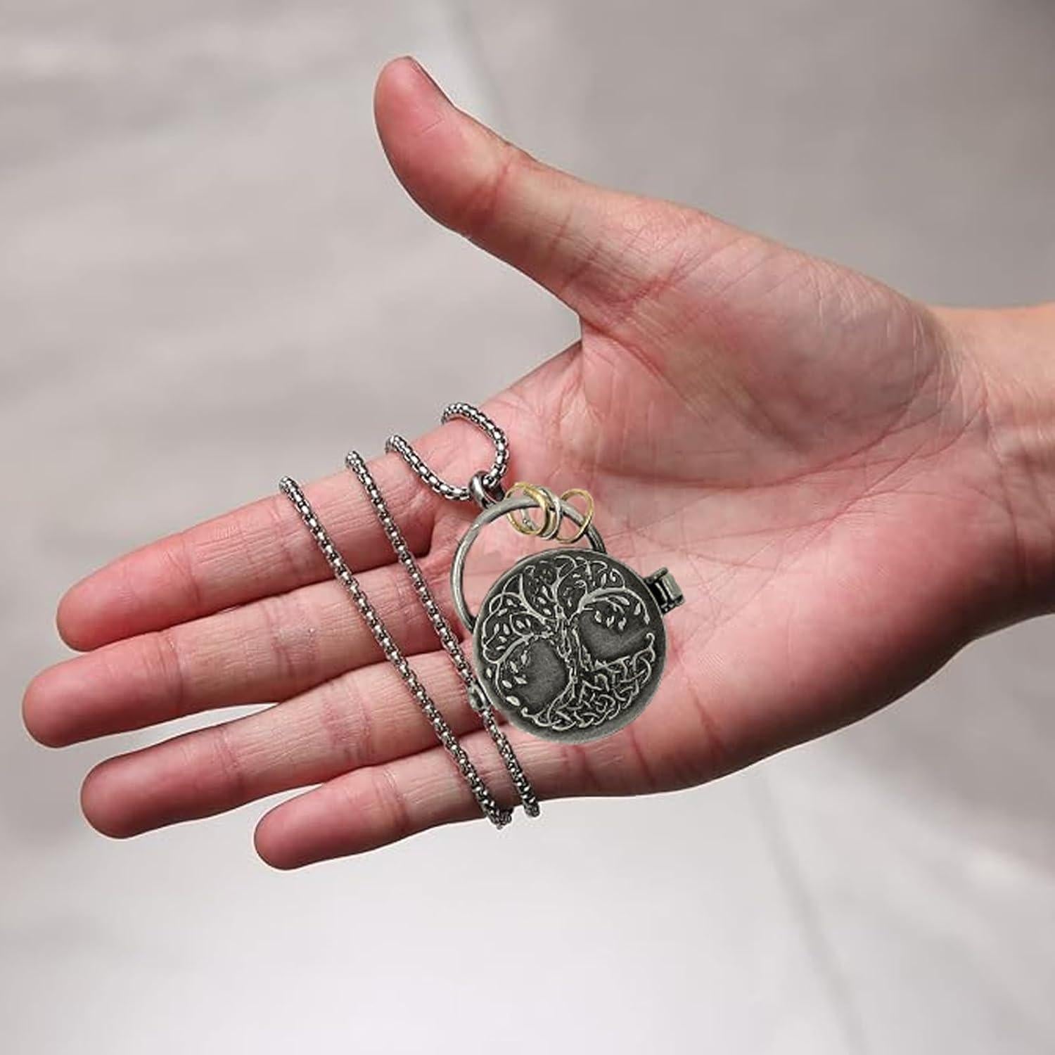 Medallón Triple Luna de Plata con Árbol de la Vida - 99g