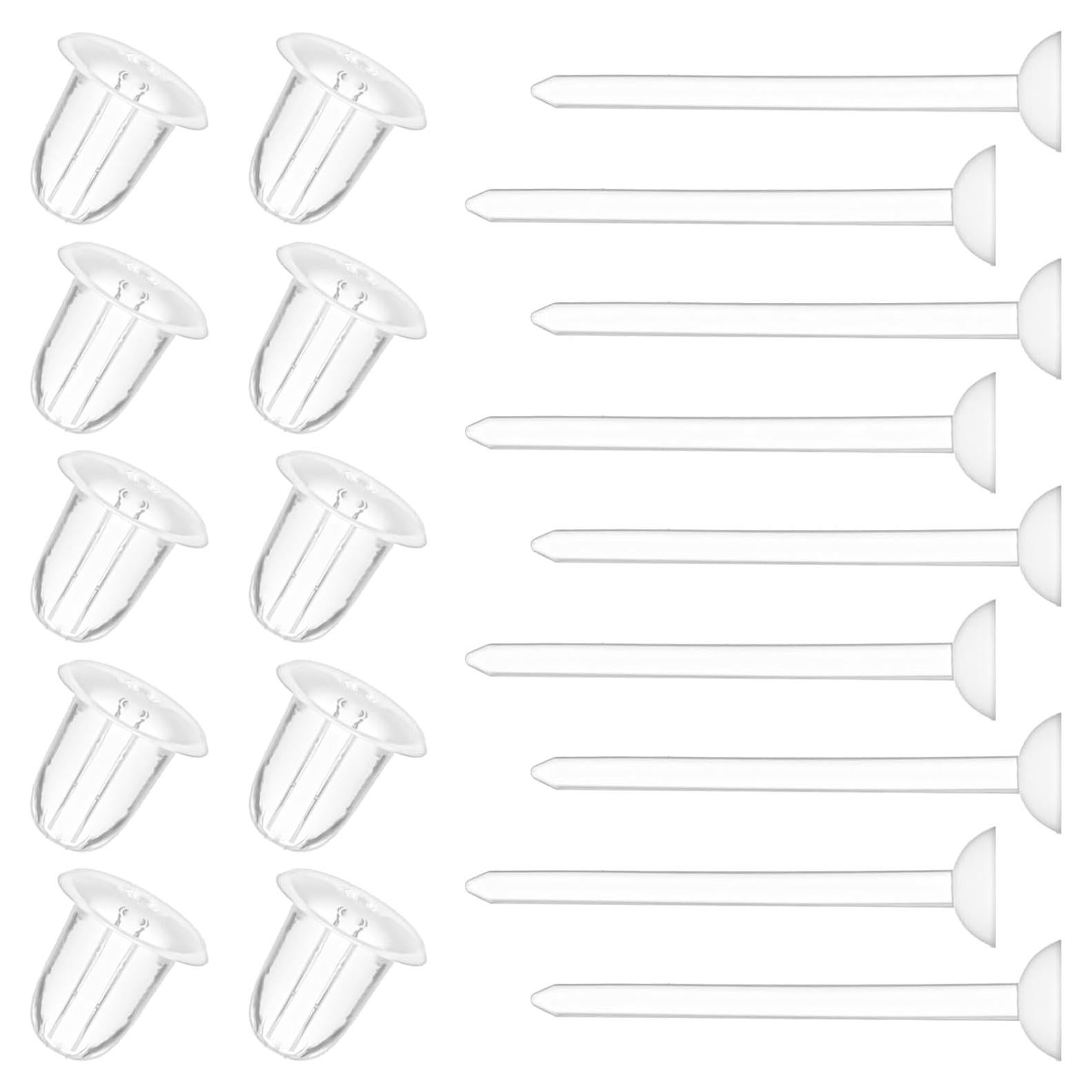 Juego de 100 Pendientes Transparentes Sorcristy para Oídos Sensibles