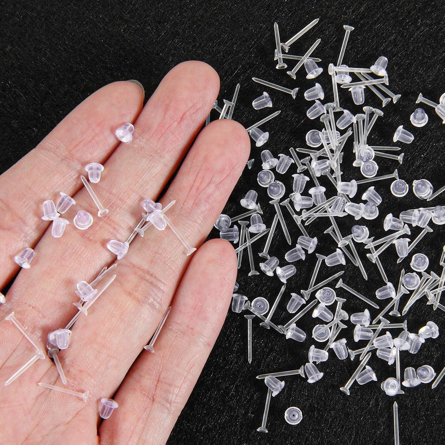 Juego de 100 Pendientes Transparentes Sorcristy para Oídos Sensibles