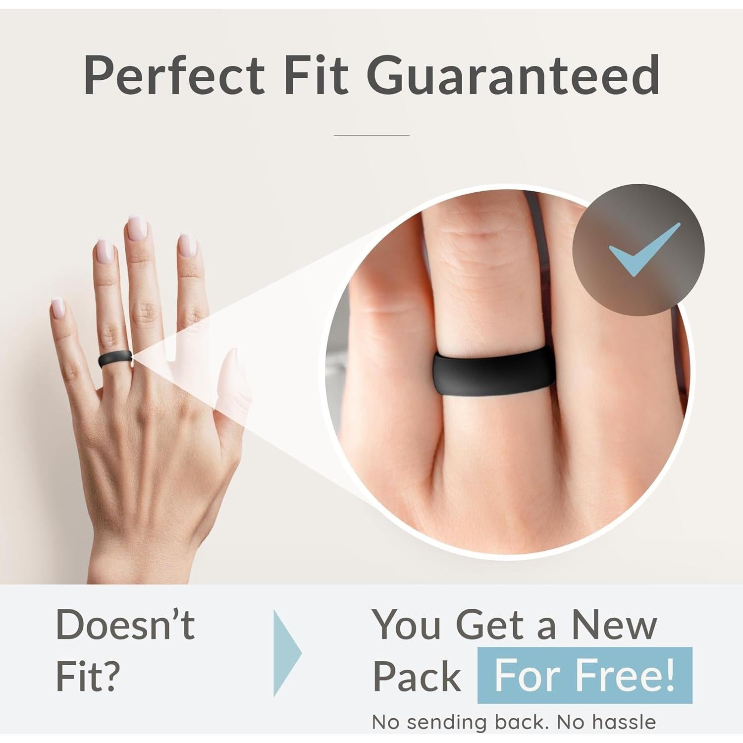 Anillos de Silicona ThunderFit para Mujeres - Paquete de 5