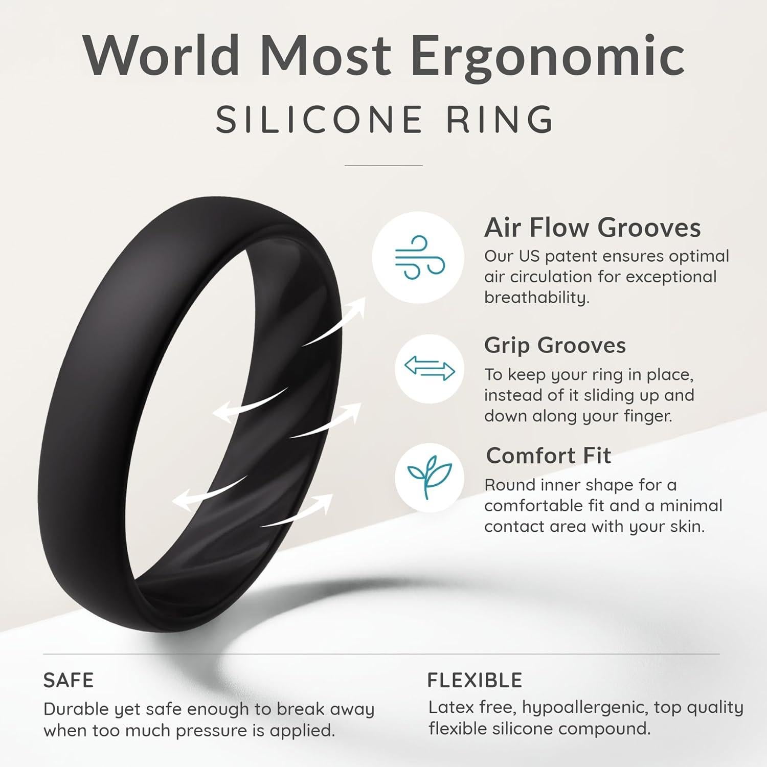 Anillos de Silicona ThunderFit para Mujeres - Paquete de 5