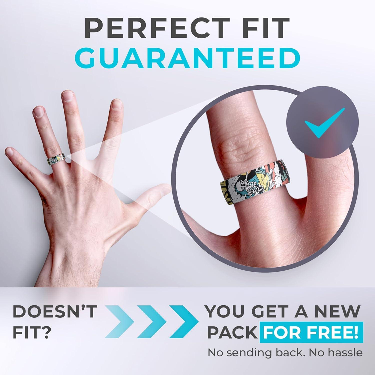 Anillo de Boda de Silicona ThunderFit para Hombres 8mm