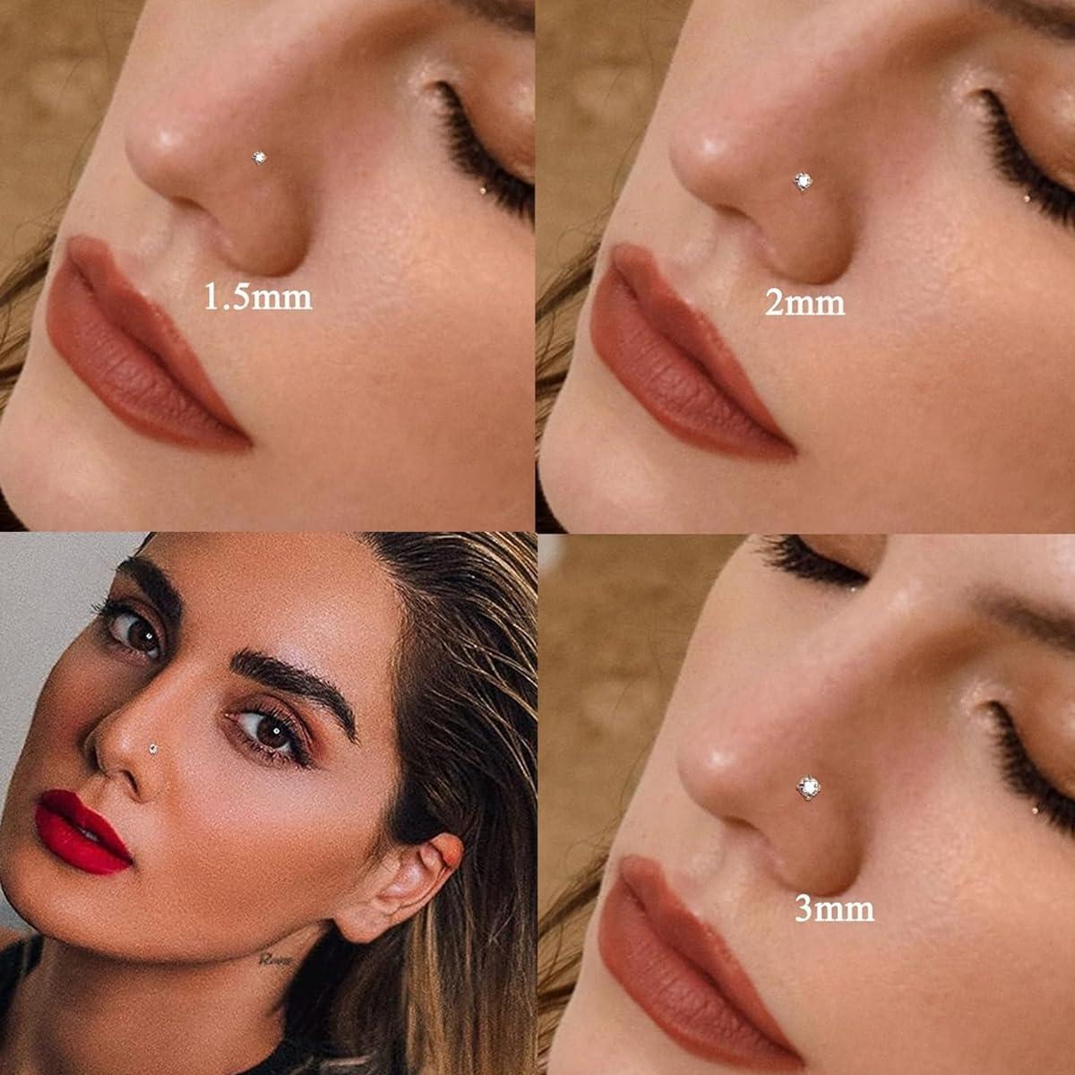 Conjunto de Anillos de Nariz Acero Quirúrgico 316L Hipoalergénico