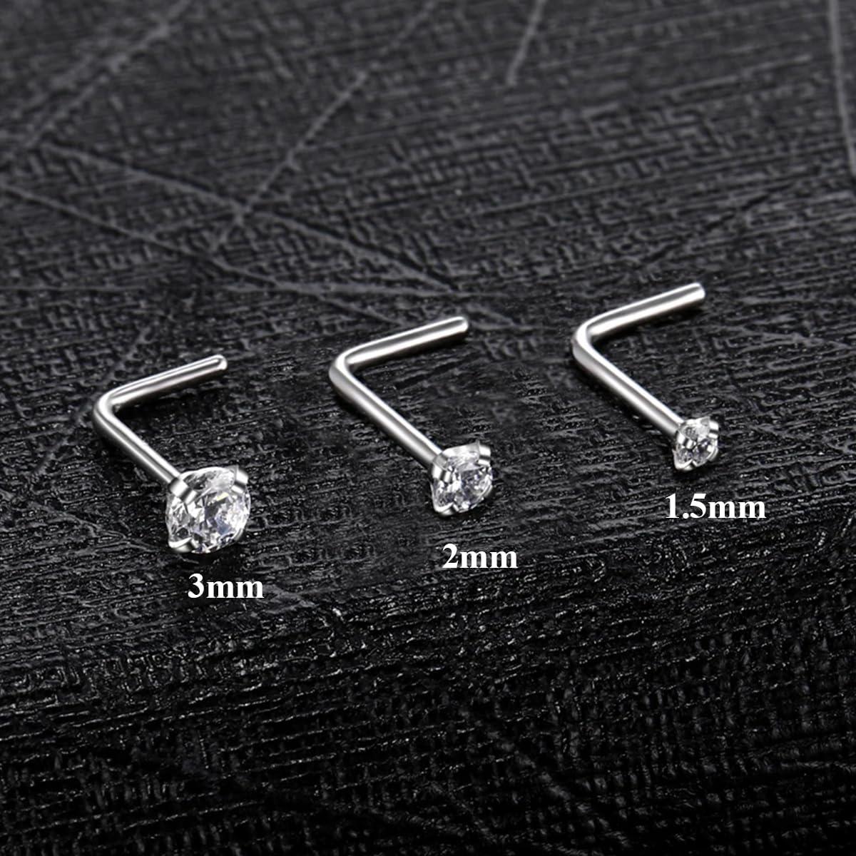 Conjunto de Anillos de Nariz Acero Quirúrgico 316L Hipoalergénico