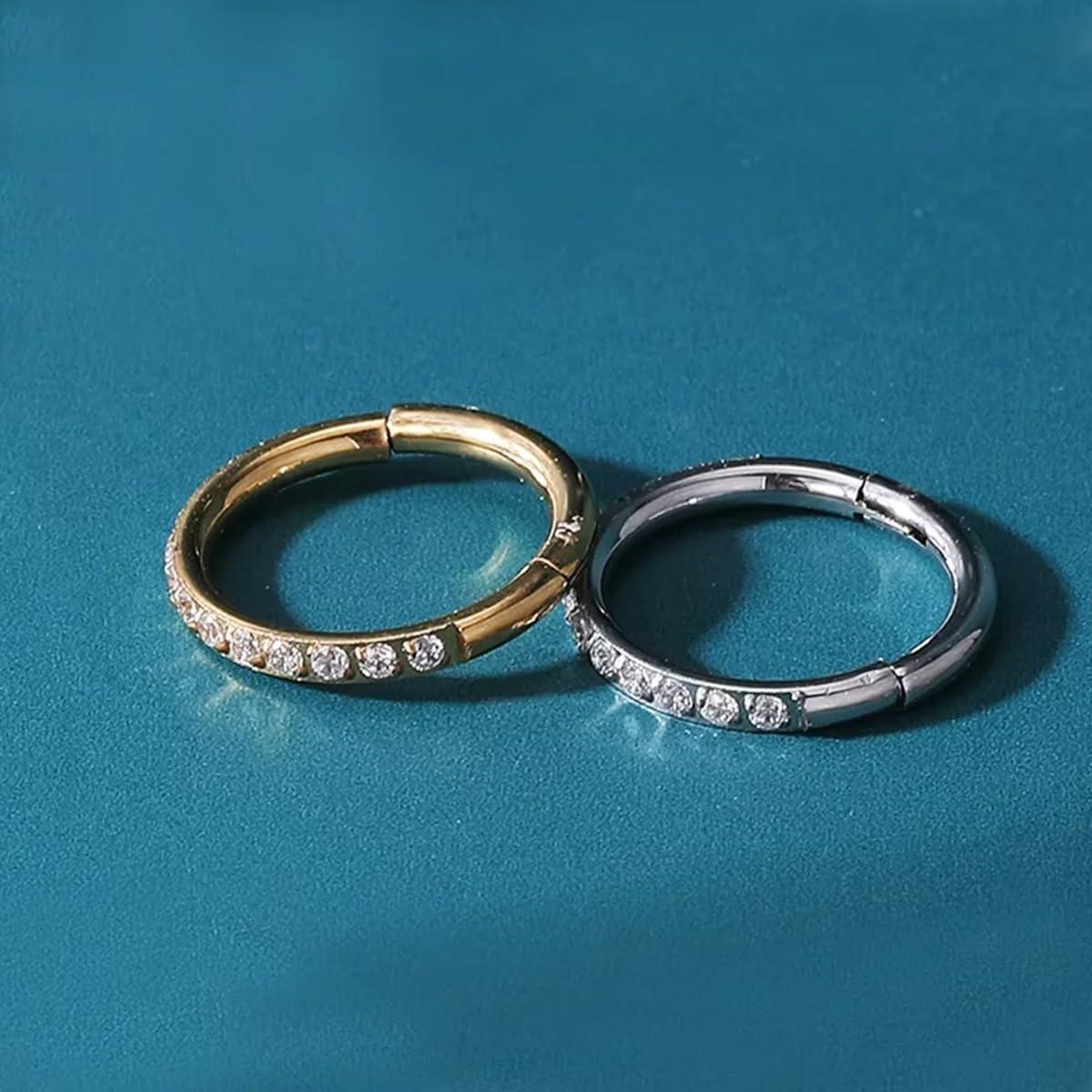 Conjunto de Anillos de Nariz Acero Quirúrgico 316L Hipoalergénico