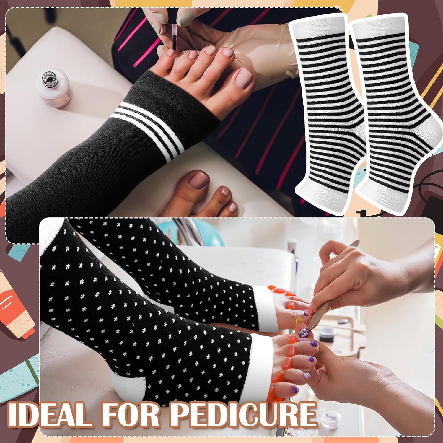 Calcetines de Pedicura Sin Dedos Janmercy - 12 Pares Algodón